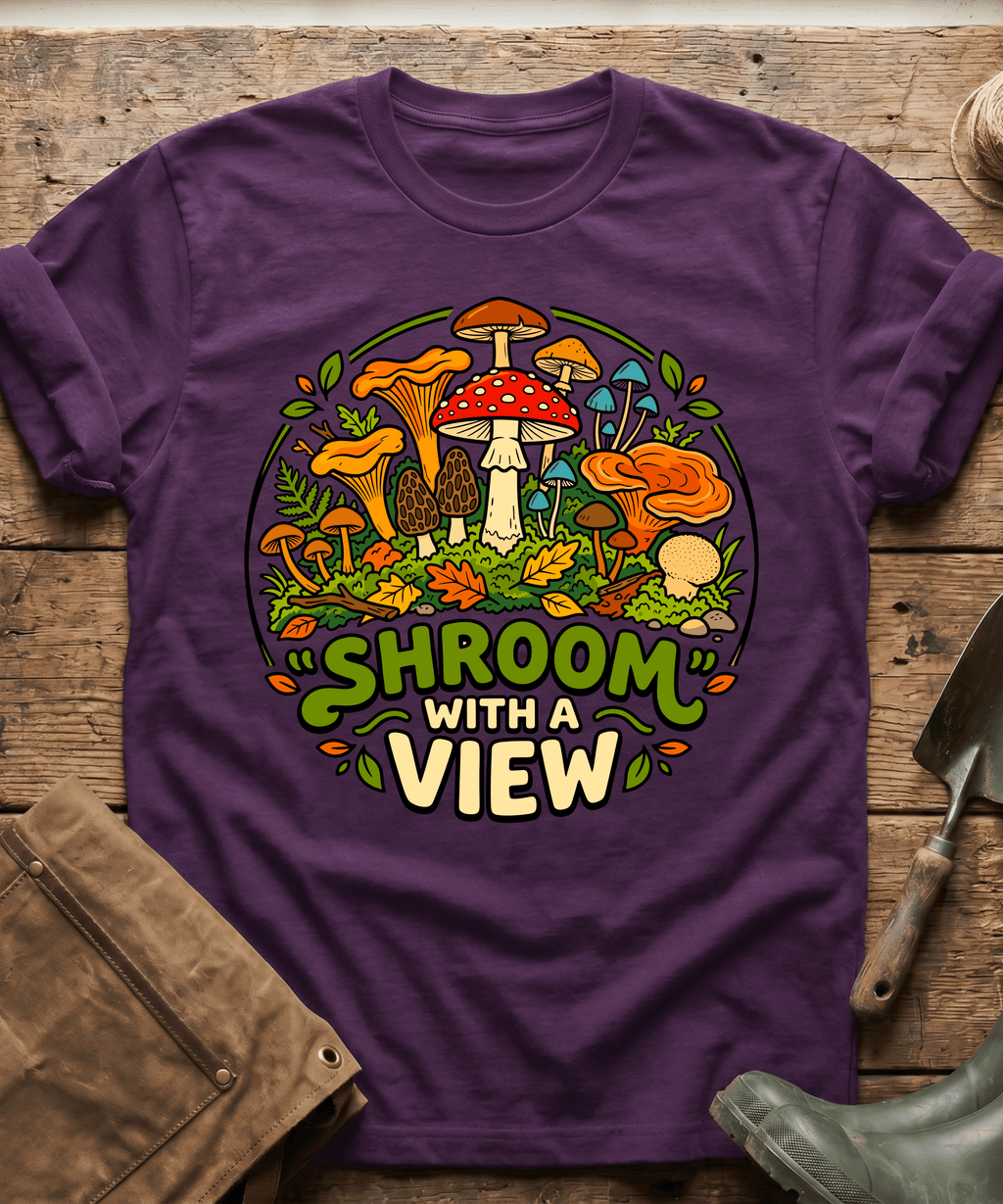 Shroom With A View Wild Mushrooms T-Shirt
