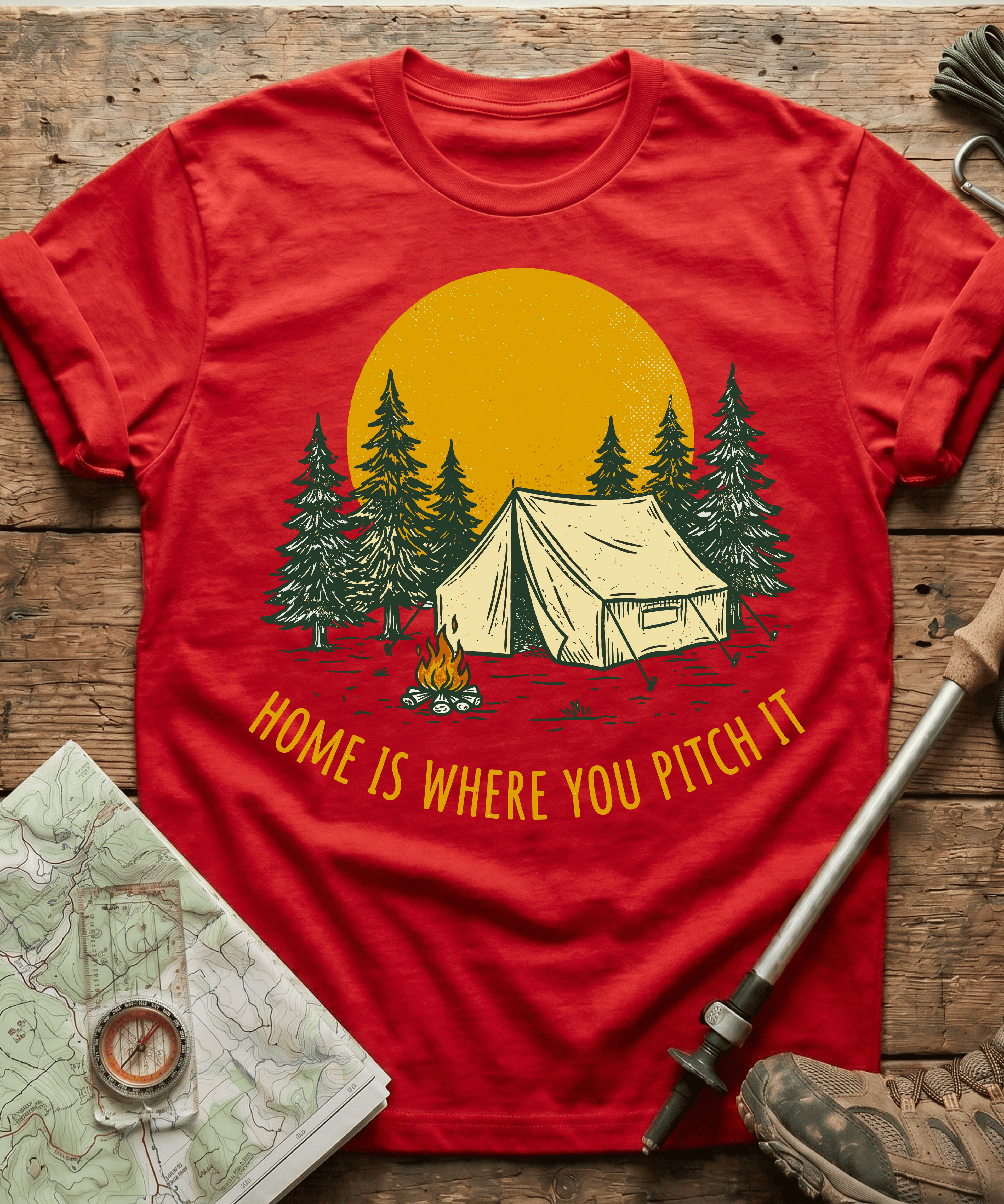 Home Is Where You Pitch It T-shirt