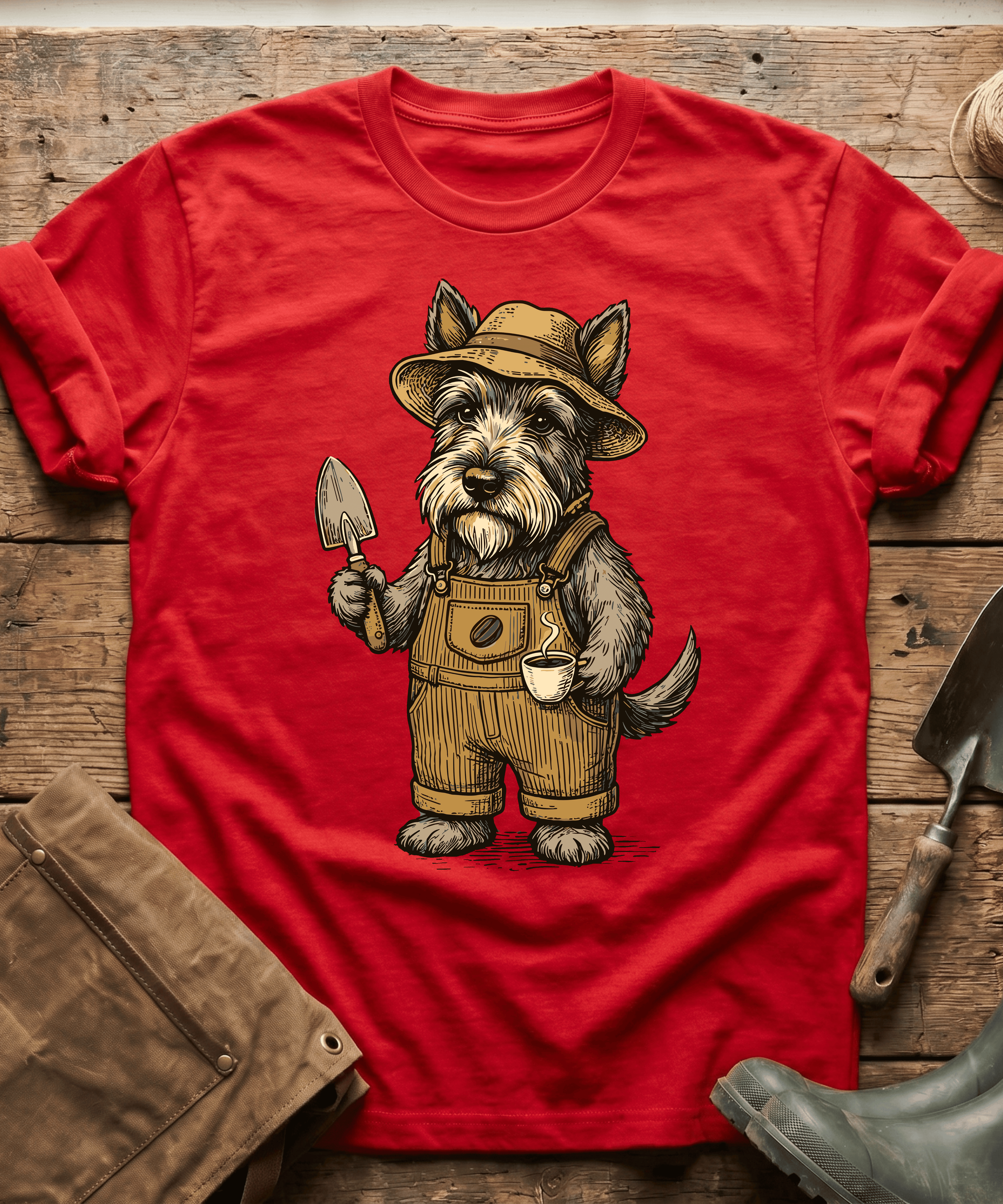 Vintage Gardening Dog Character T-Shirt