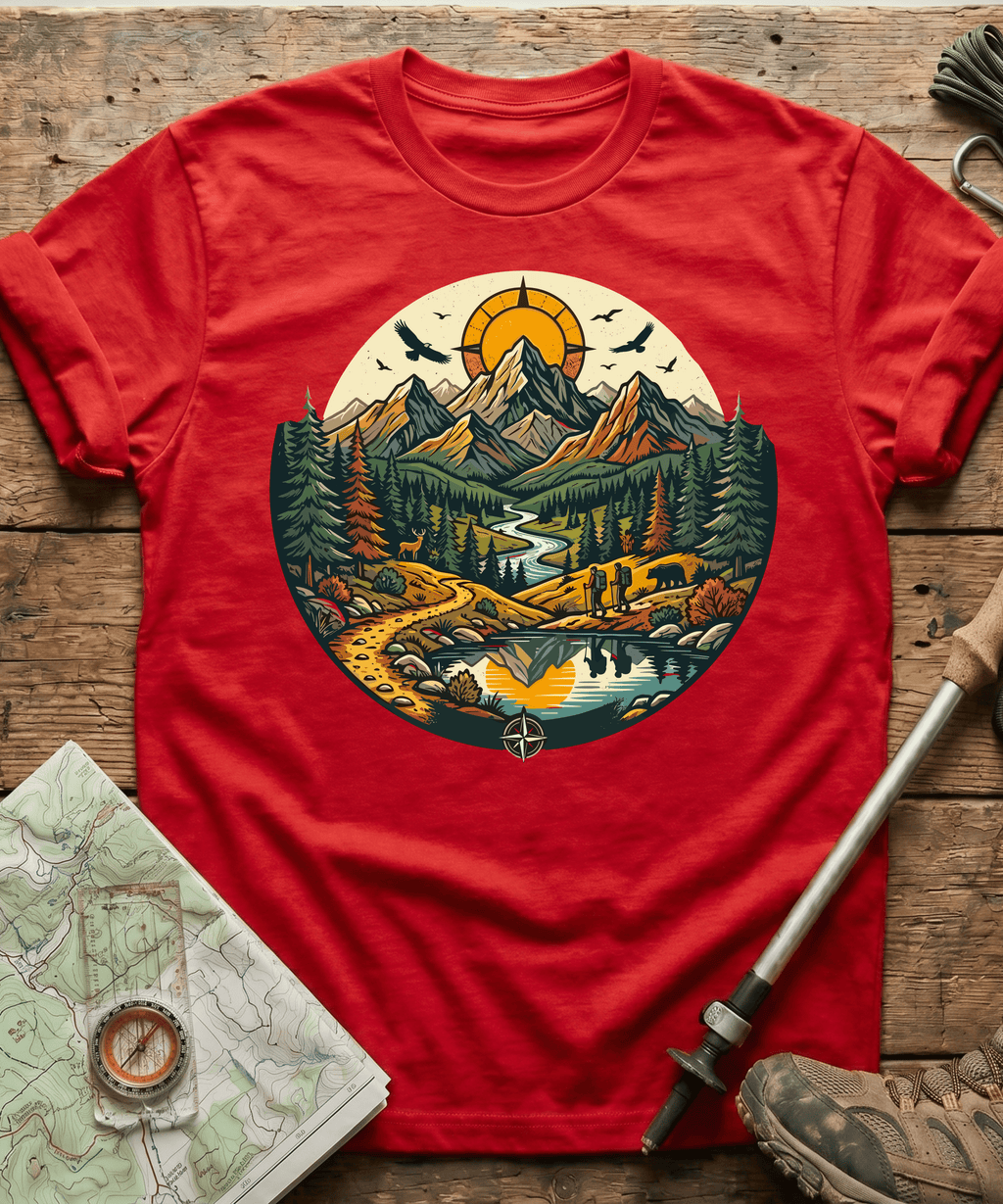 Wilderness Hiking Compass Trails T-Shirt