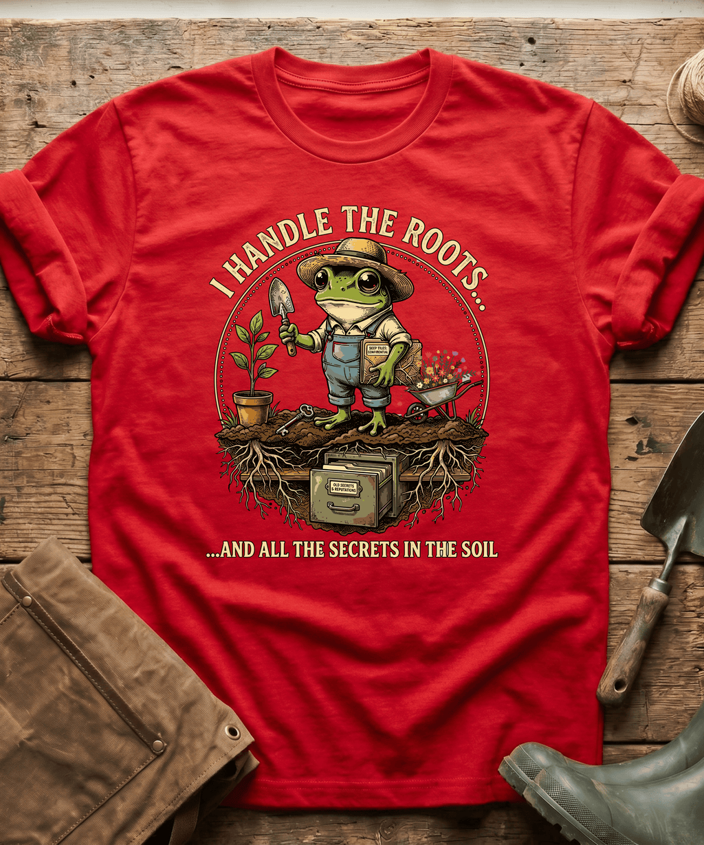 Secrets in the Soil Frog Gardener T-Shirt