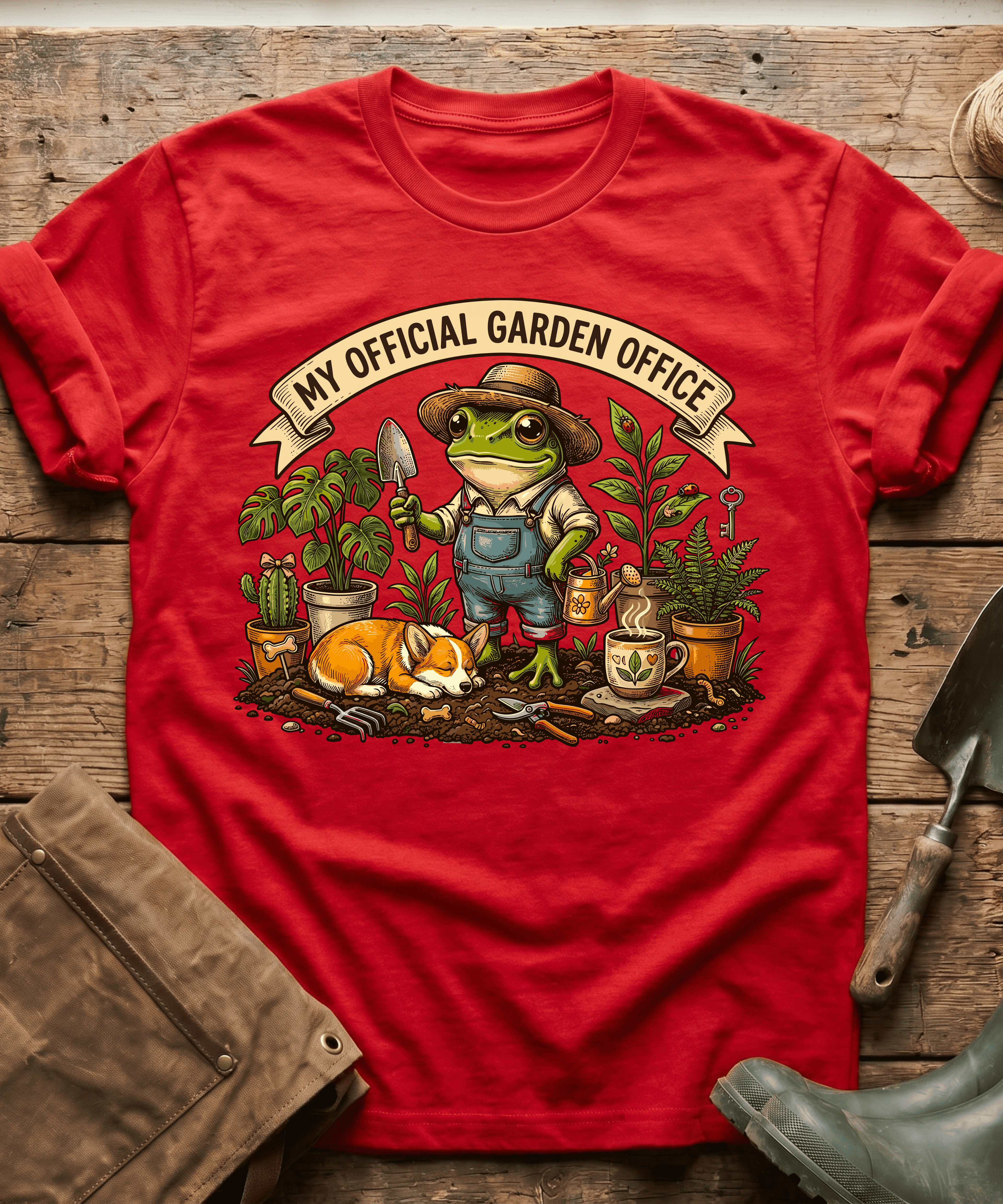 My Official Garden Office Frog Corgi T-Shirt