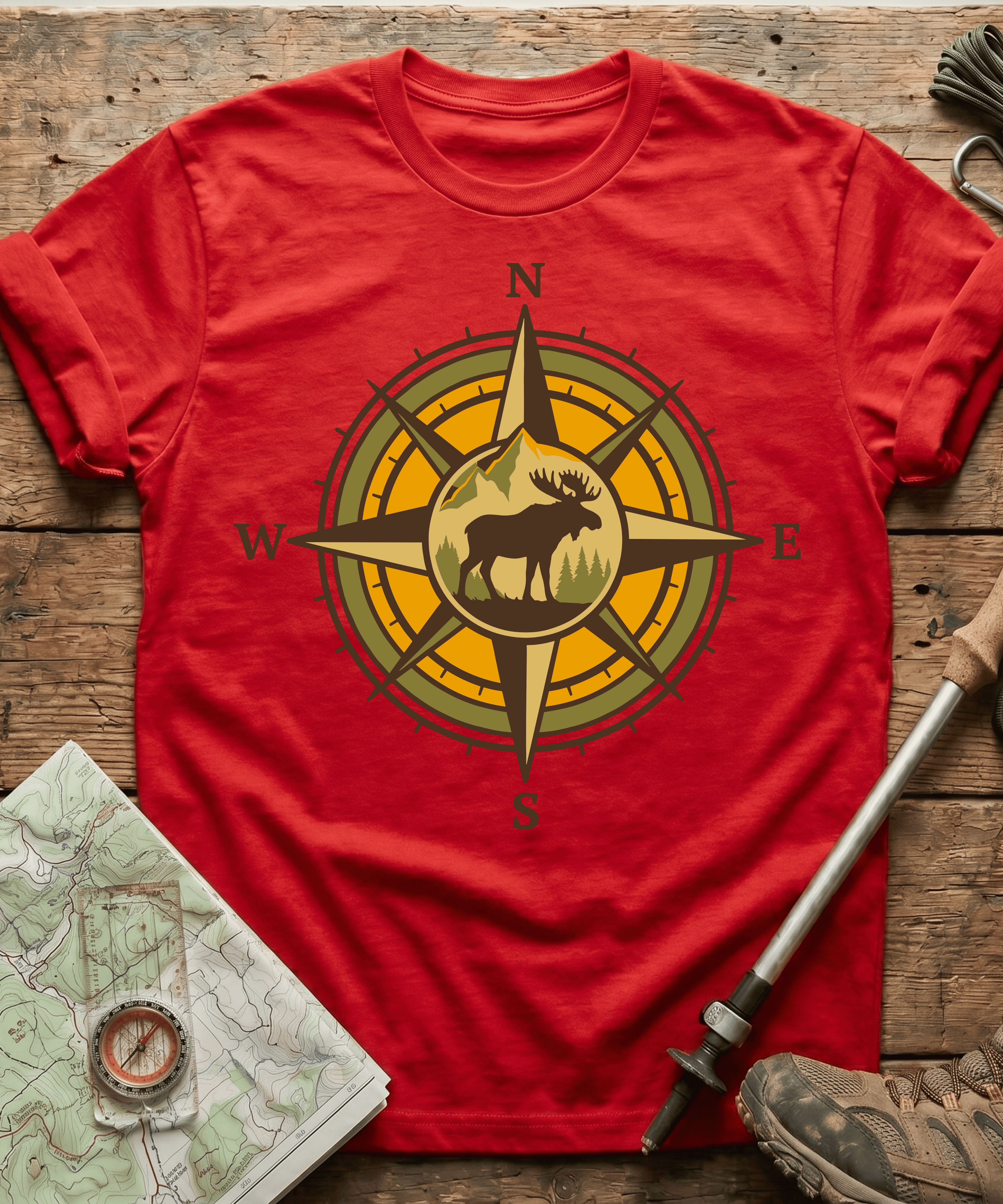 Wilderness Moose Compass T-Shirt