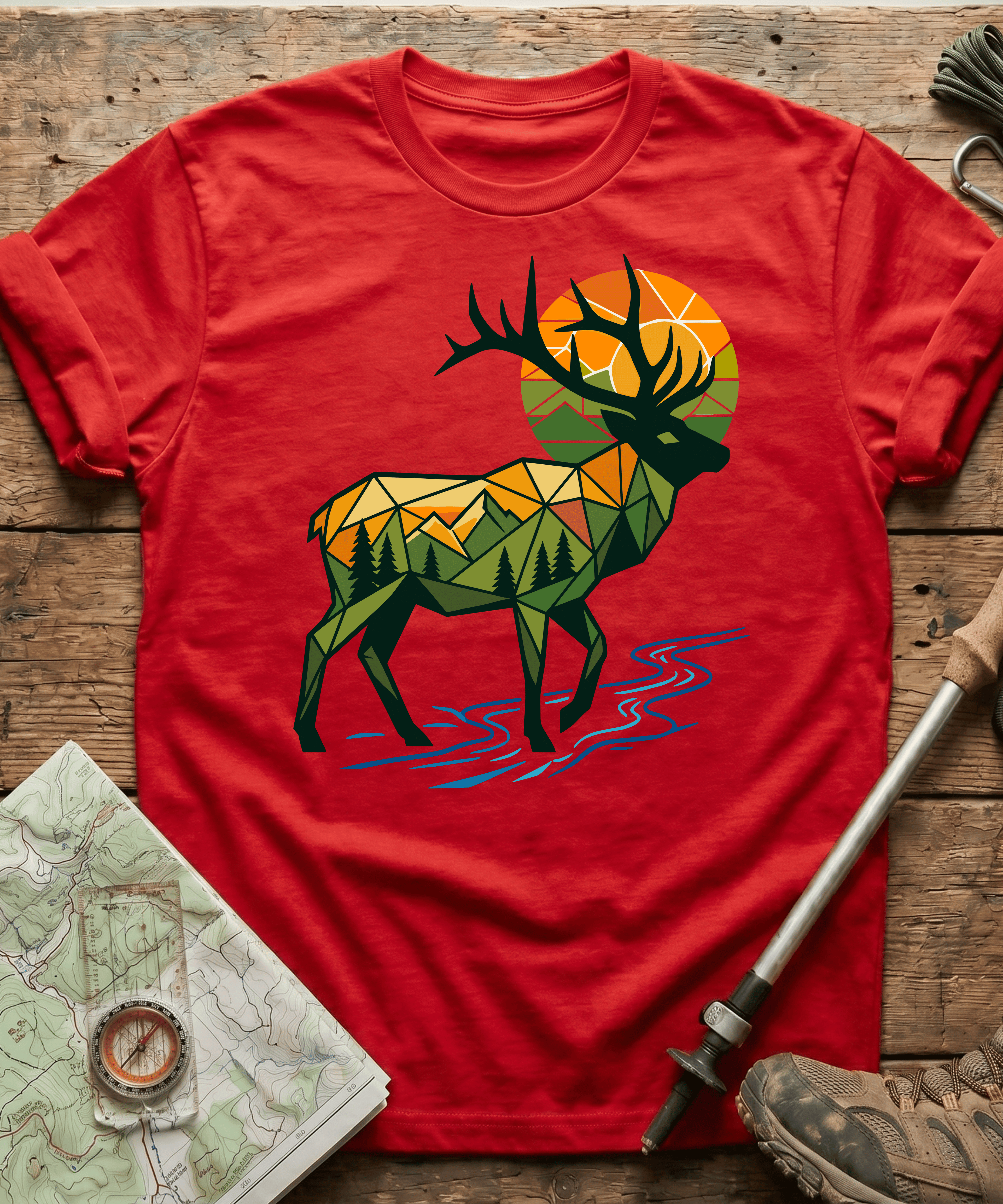 Geometric Elk Wilderness T-Shirt