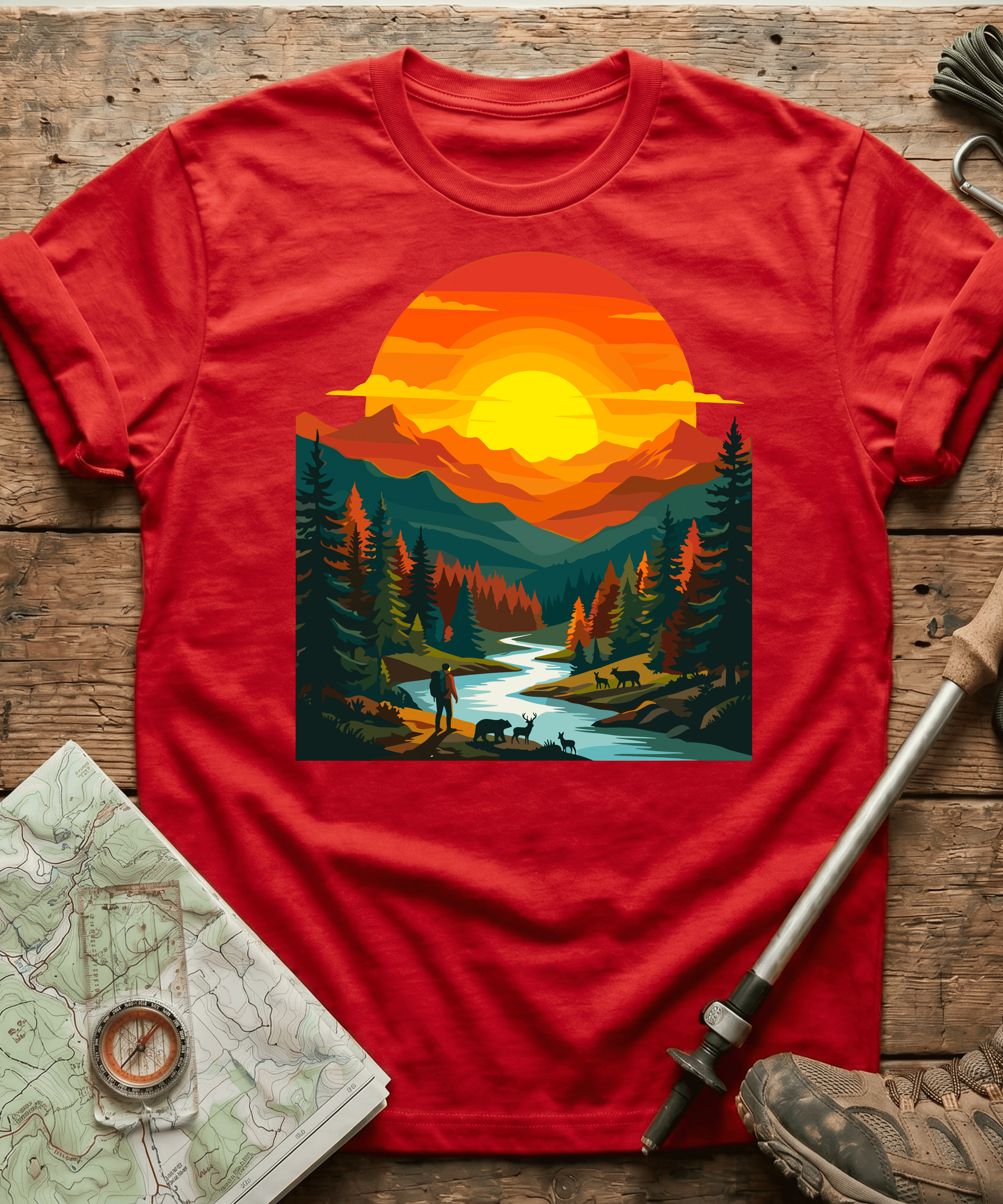 Scenic Wilderness Explorer Sunset T-Shirt
