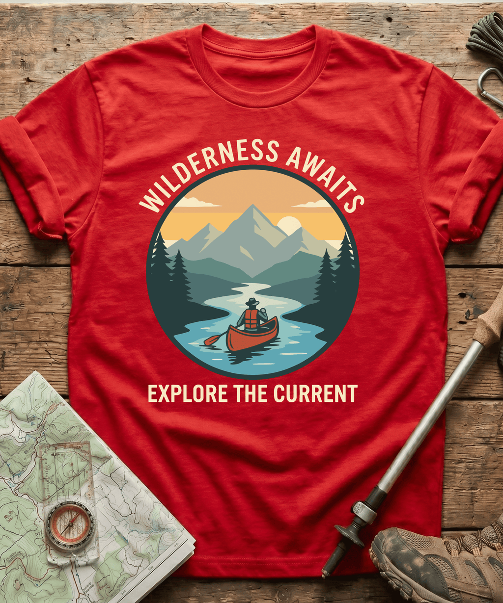 Wilderness Awaits Explore The Current T-shirt