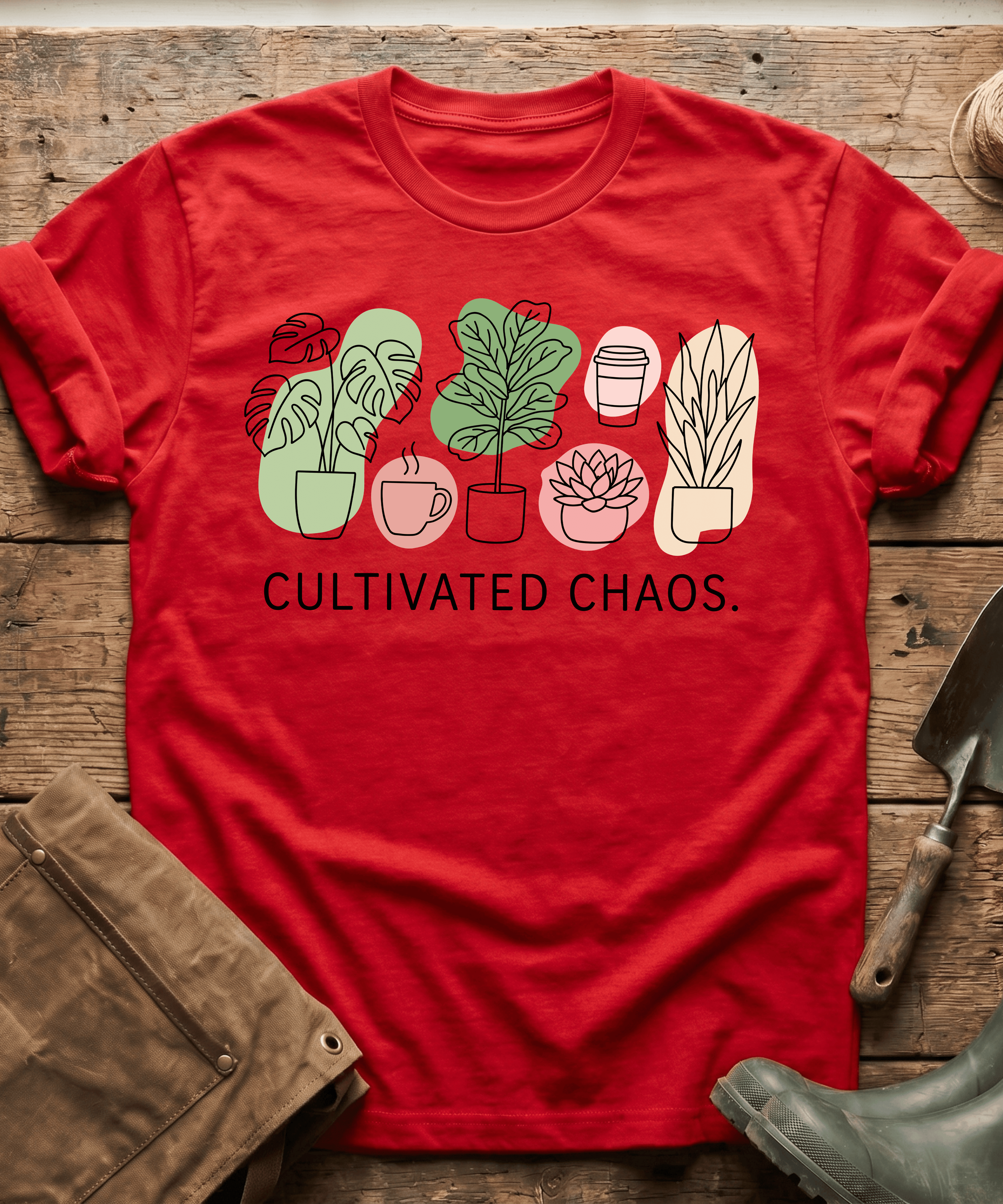 Cultivated Chaos Minimalist Plants T-Shirt