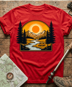 Retro RV Camper Sunset T-Shirt