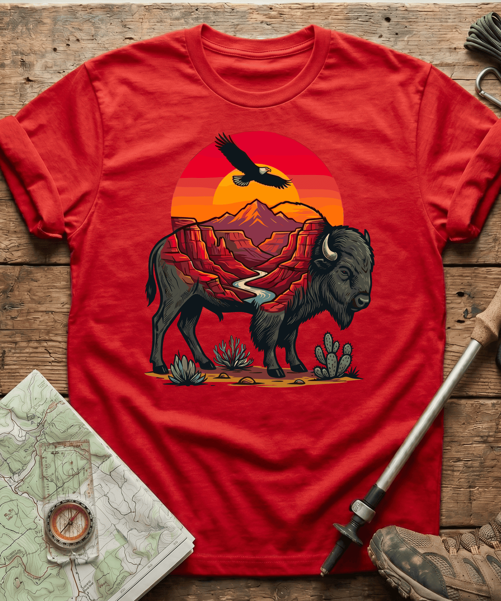 Desert Canyon Bison Eagle T-Shirt