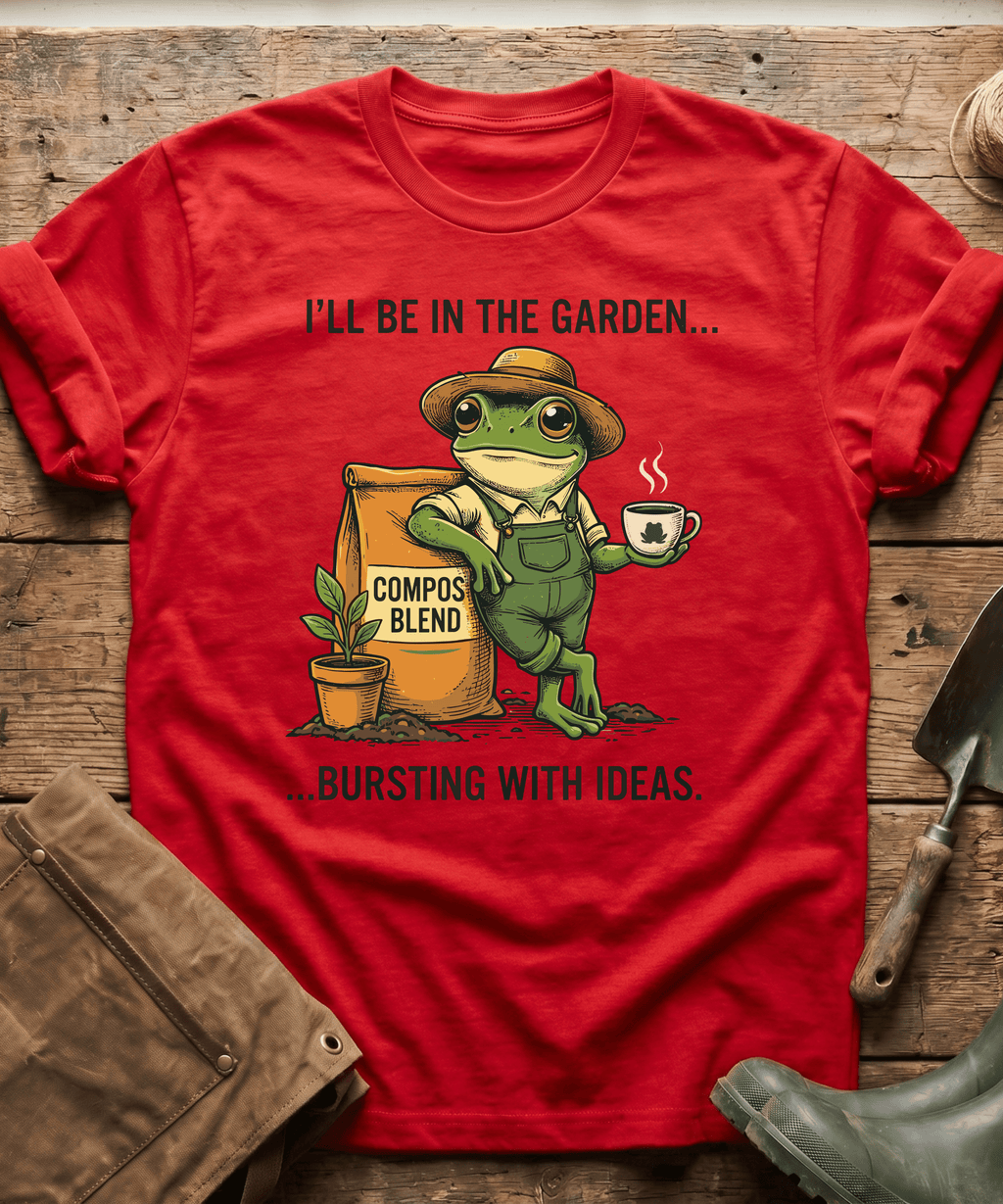 Bursting With Ideas Frog Gardener T-Shirt