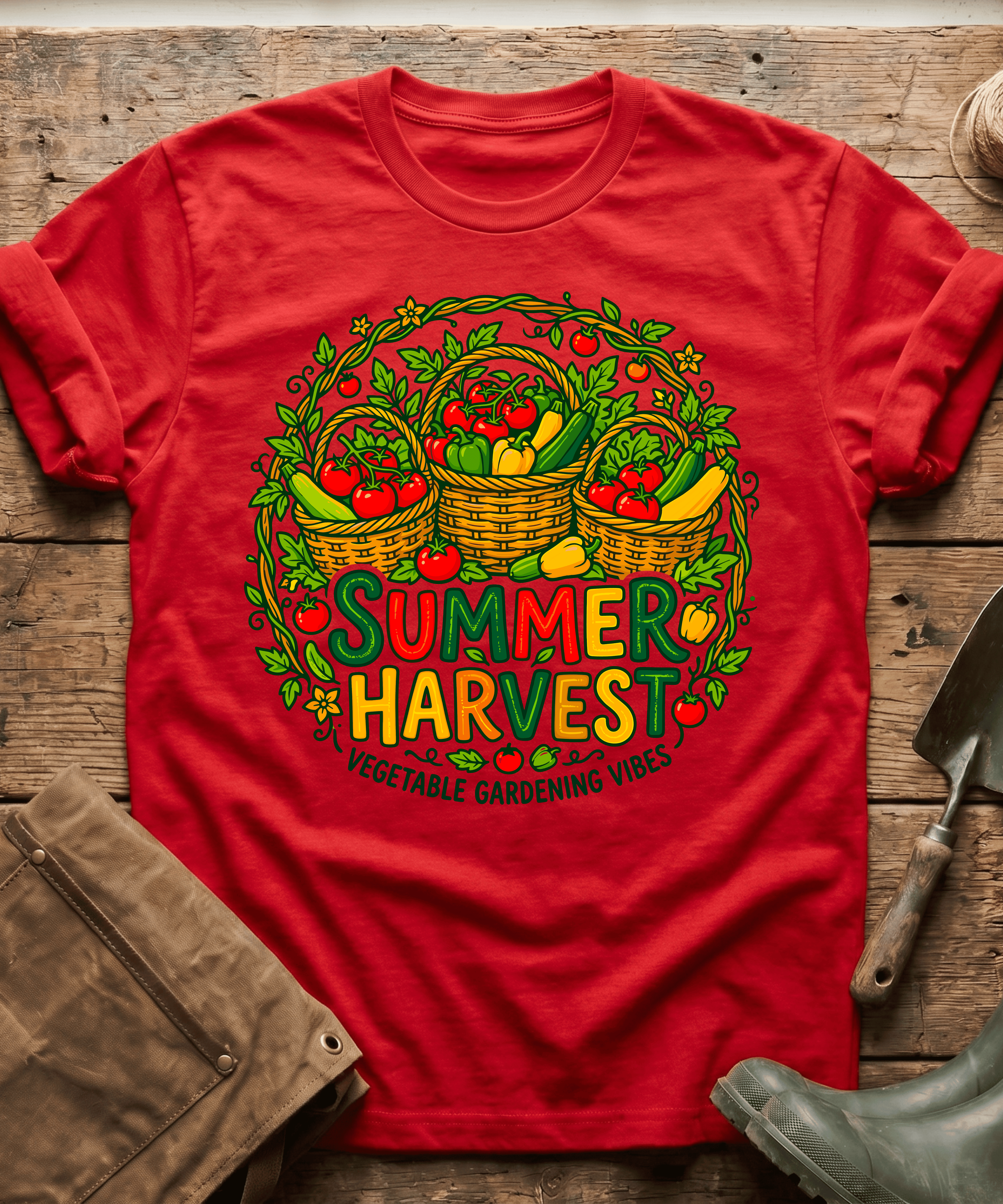 Summer Harvest Vegetable Gardening Vibes T-Shirt
