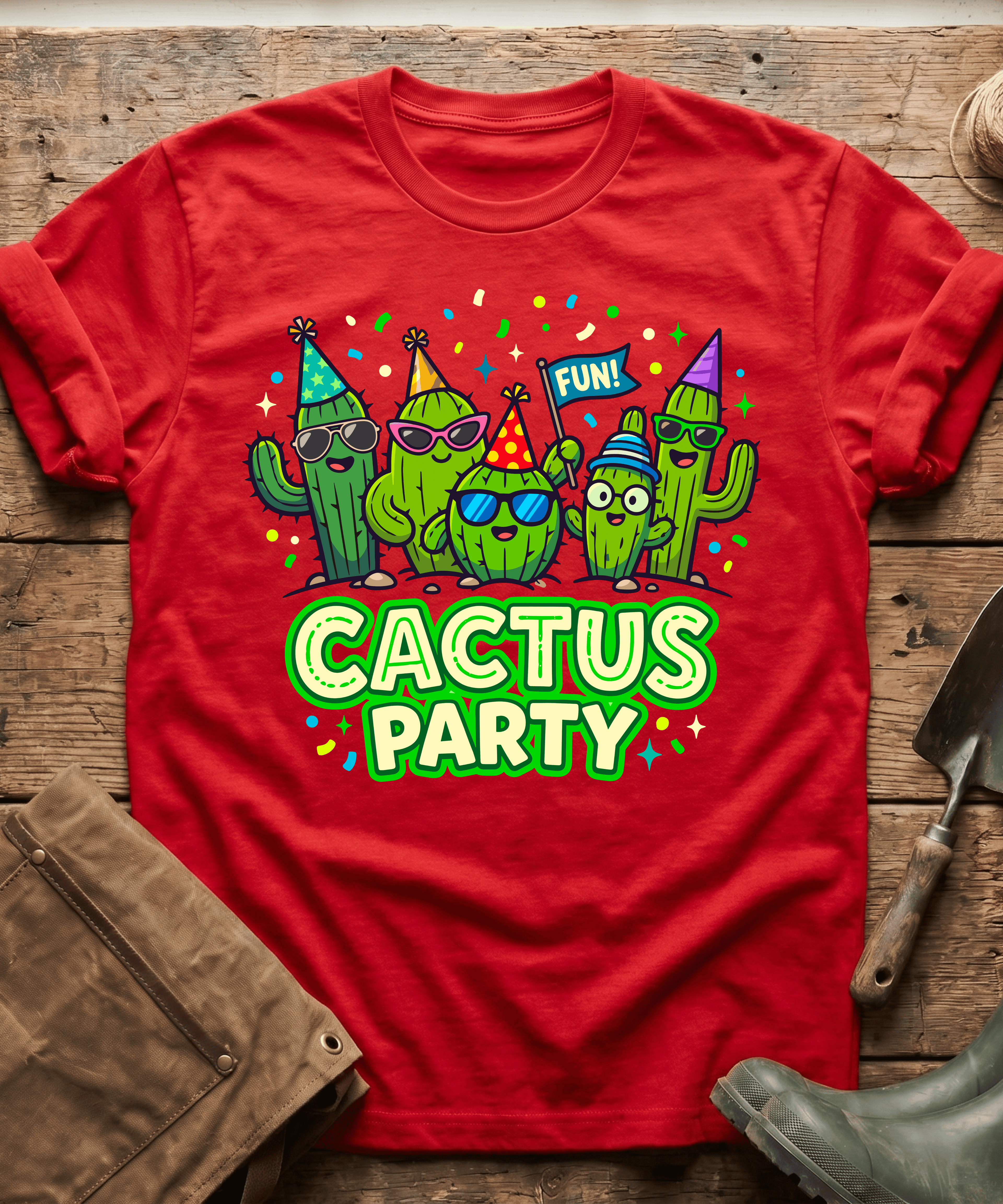 Funny Cactus Party Gardening T-Shirt