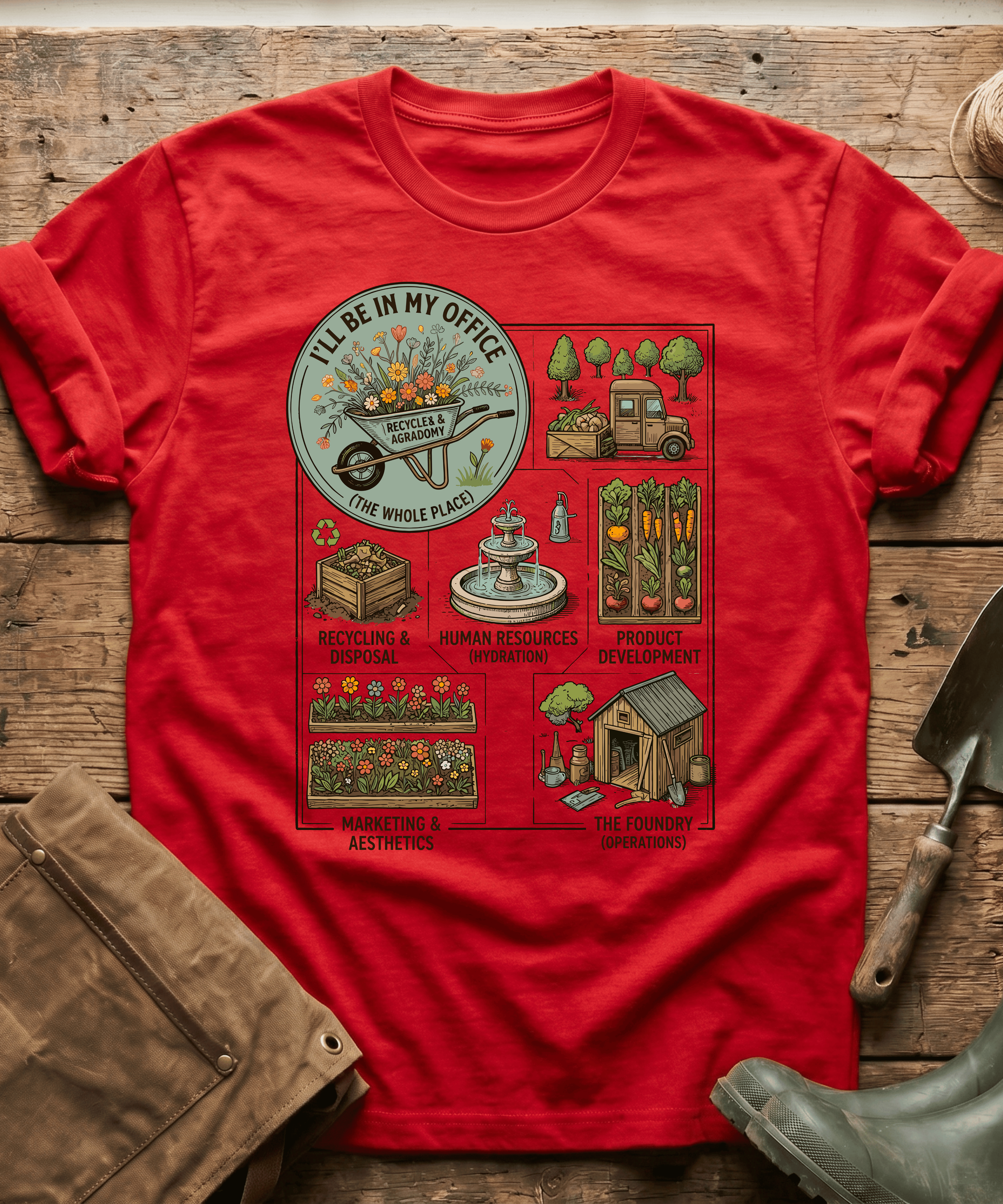 I'll Be In My Office Garden Infographic T-Shirt