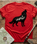 Starry Night Constellation Wolf T-Shirt