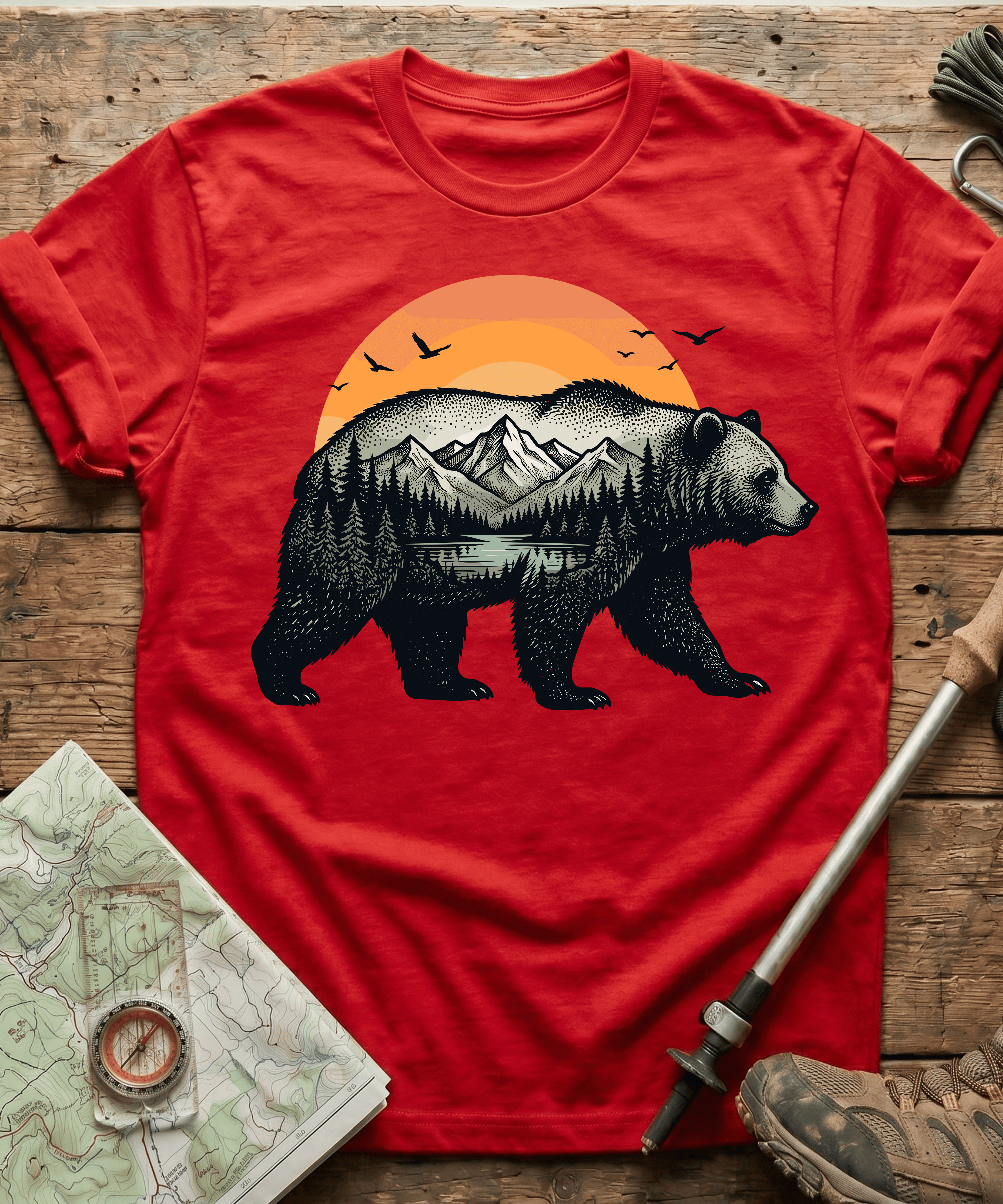 Retro Wilderness Bear T-Shirt