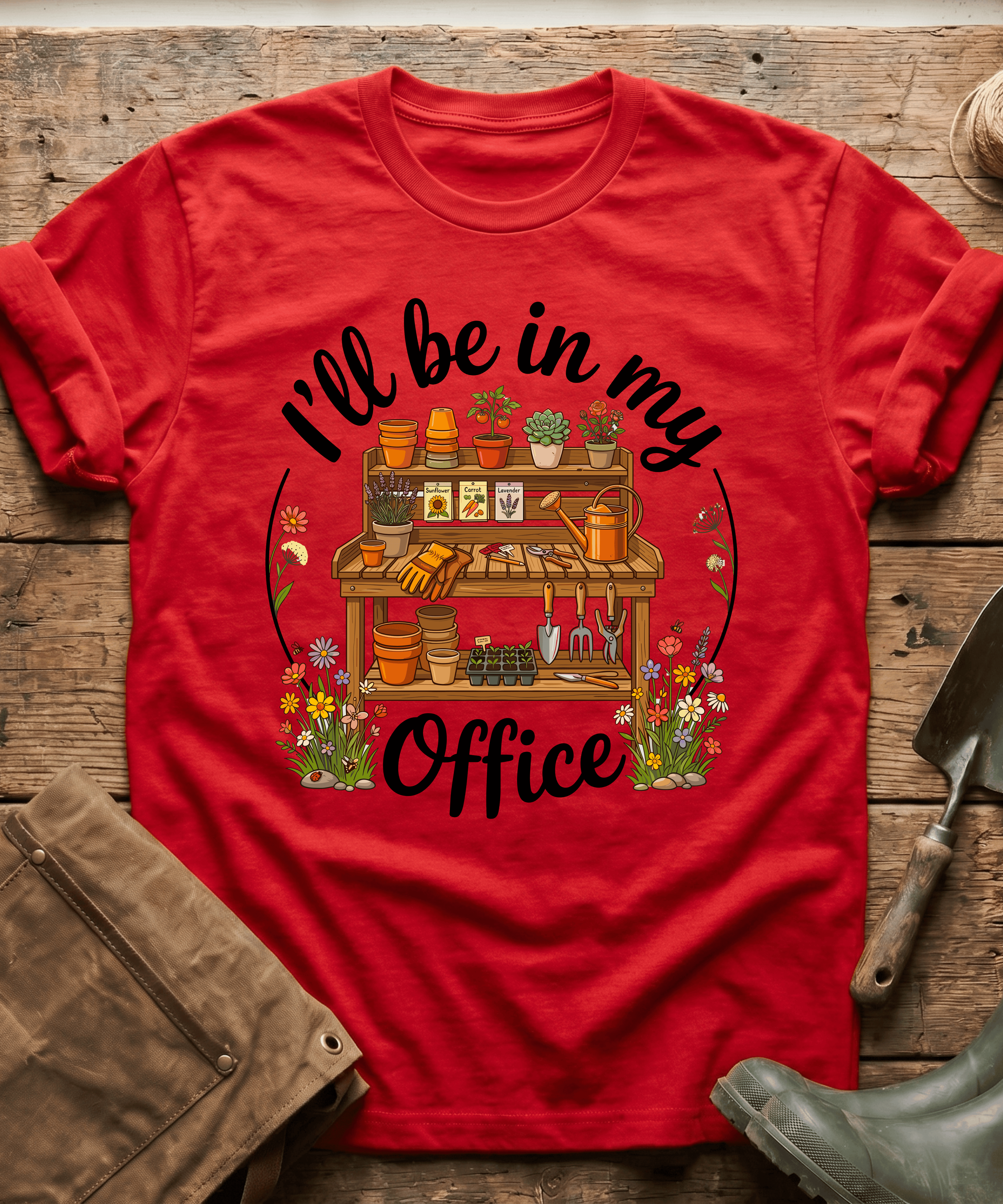 Cozy Garden Potting Bench T-Shirt