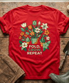 Origami Fold Grow Repeat Flowers T-Shirt