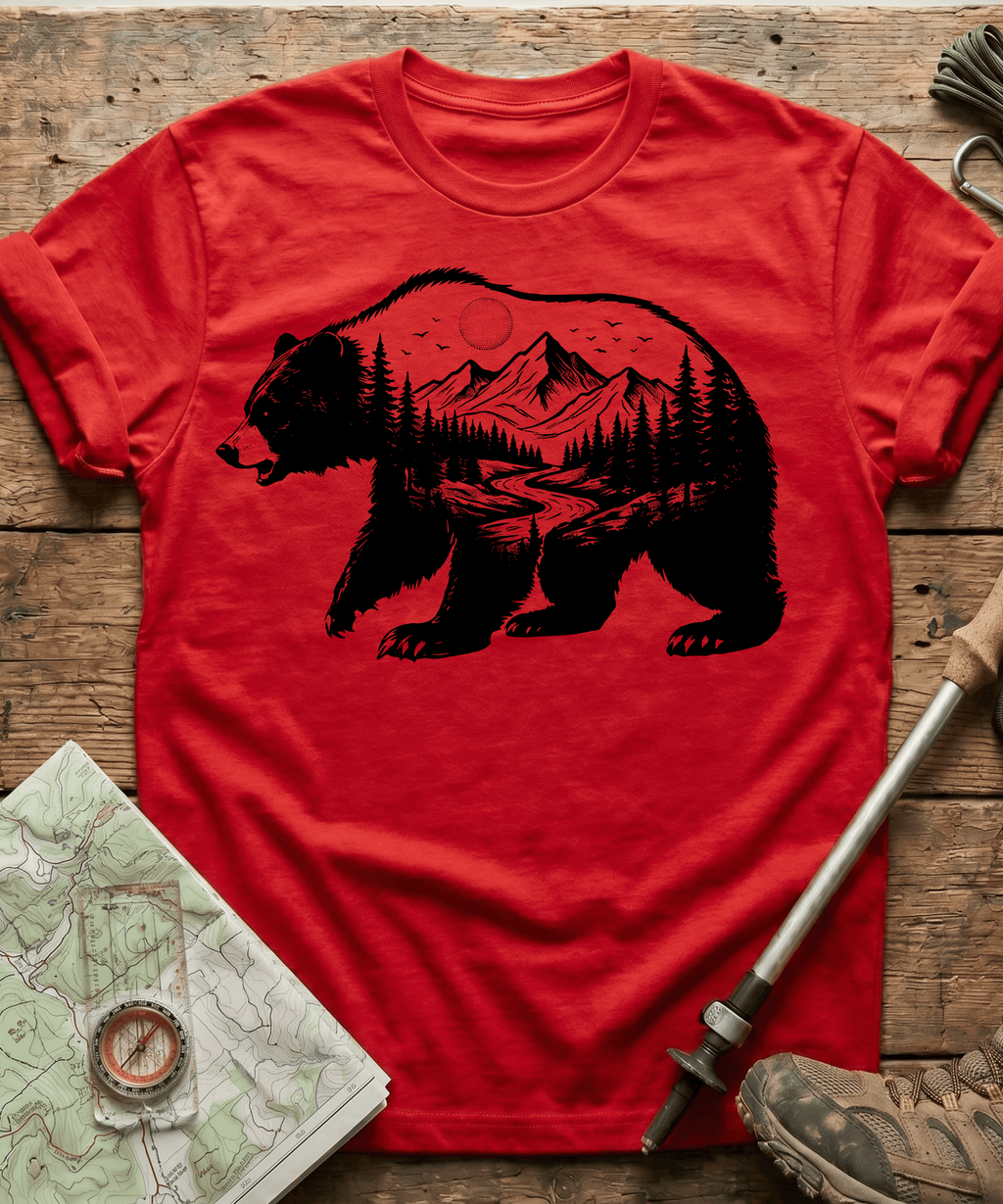 Minimalist Mountain Bear T-Shirt