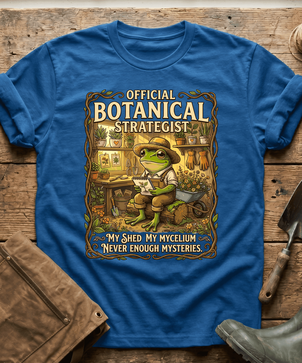 Official Botanical Strategist Frog Gardener T-Shirt