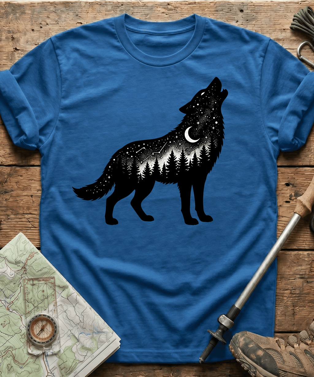 Starry Night Constellation Wolf T-Shirt