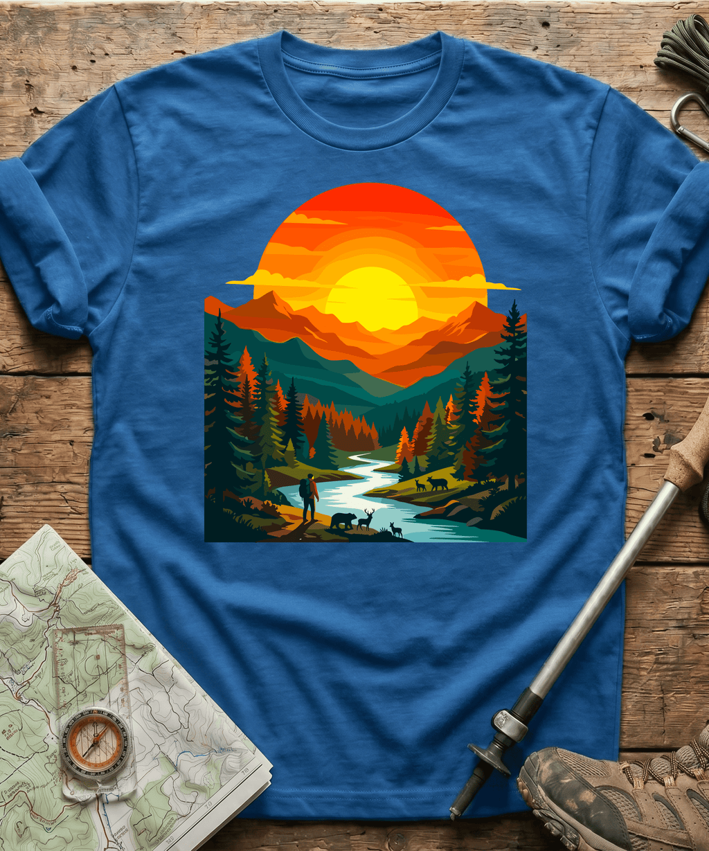 Scenic Wilderness Explorer Sunset T-Shirt