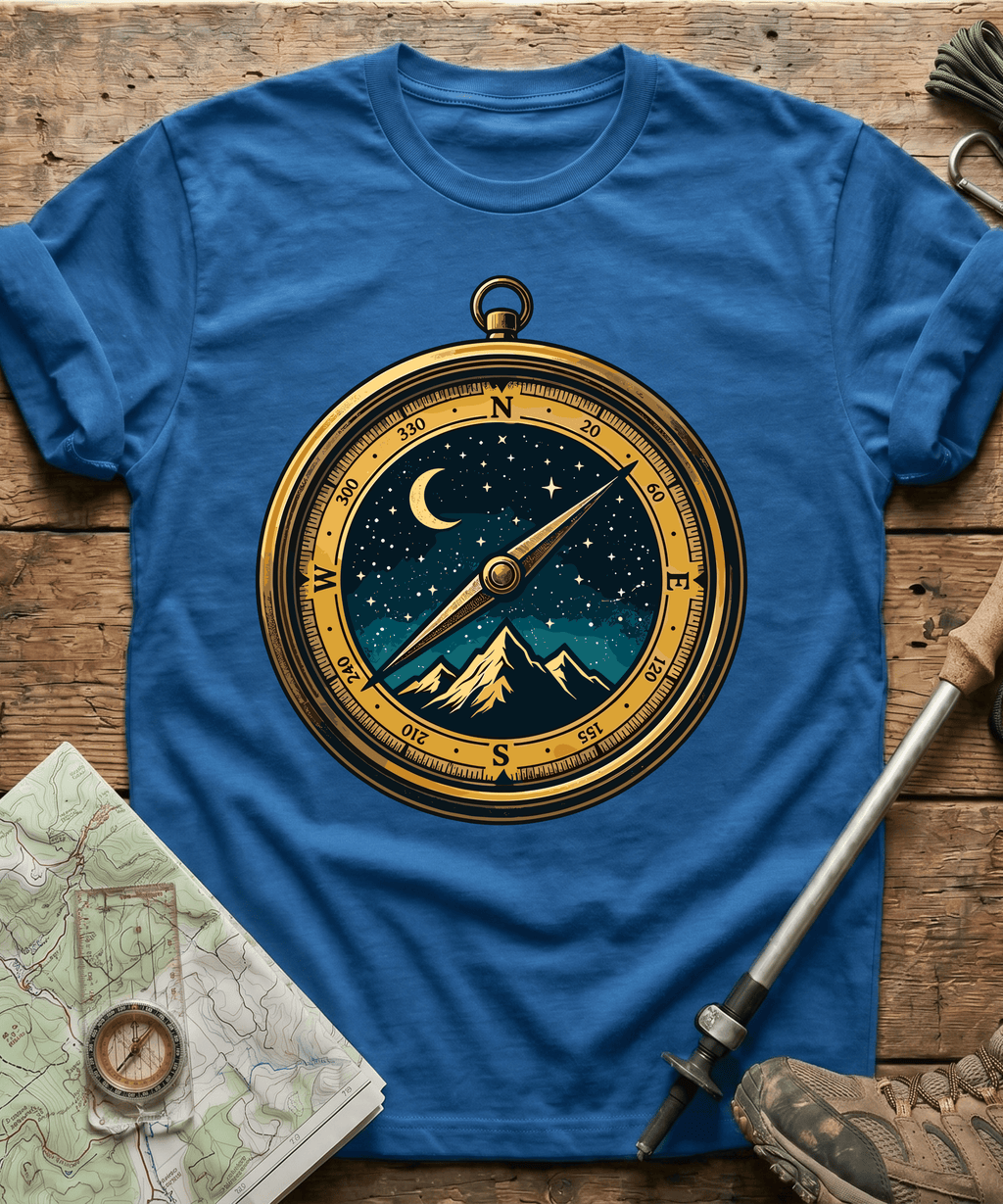 Starry Night Mountain Compass T-Shirt