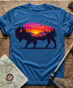 Purple Mountain Bison Sunset T-Shirt