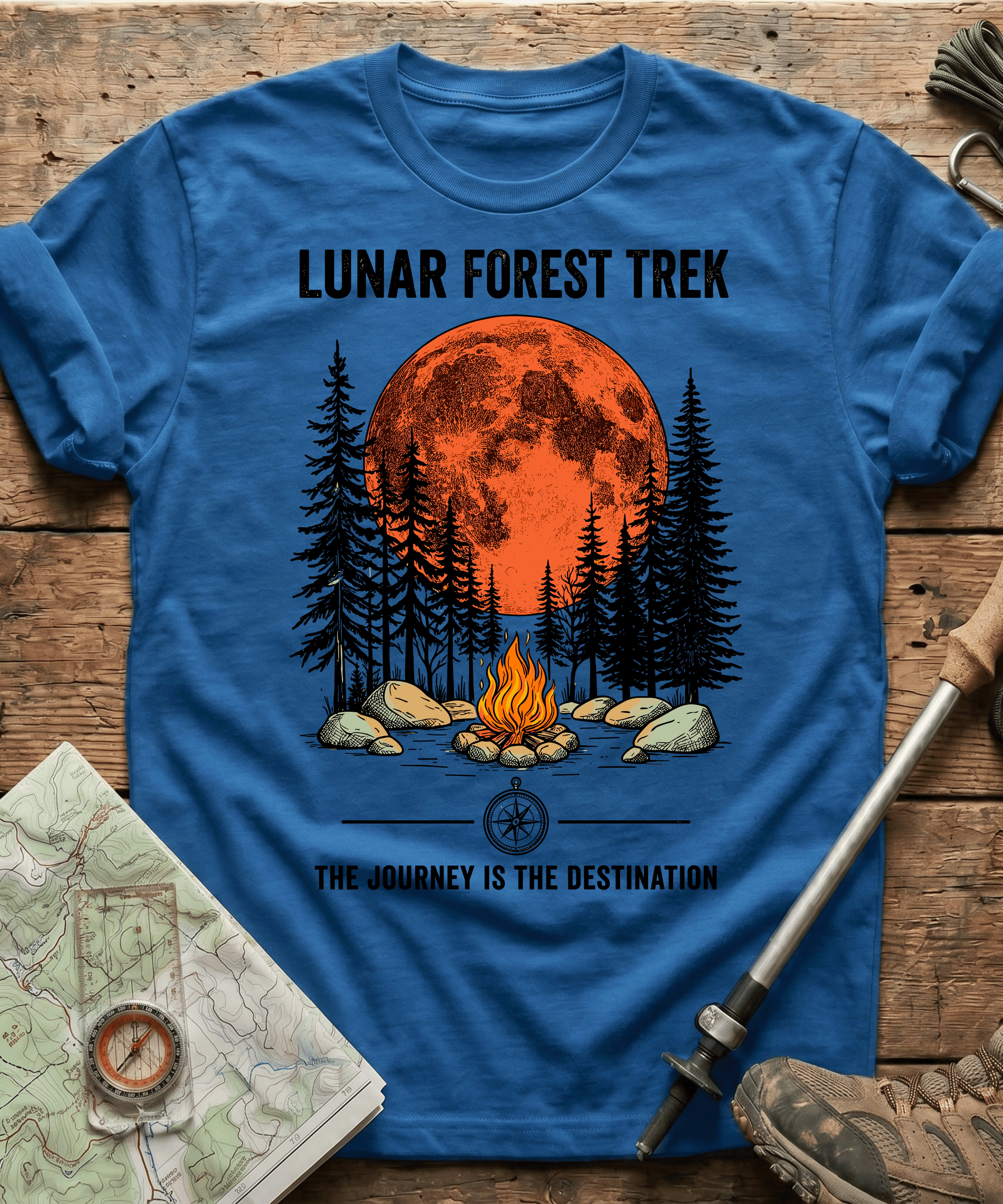 Lunar Forest Trek The Journey Is The Destination T-shirt