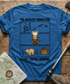 The Wildlife Workflow Hiking Coffee Napping T-shirt