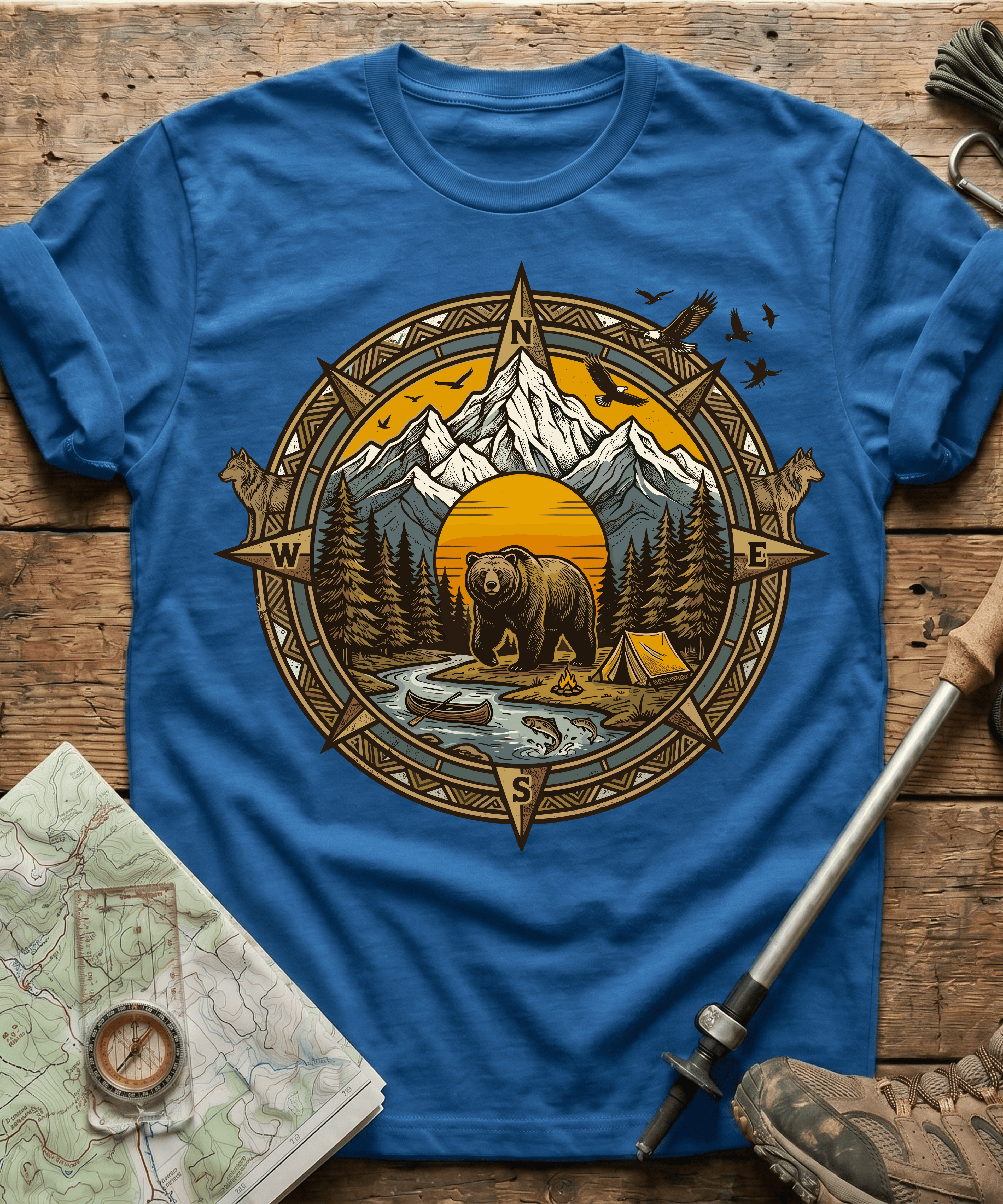 Great Outdoors Adventure Compass T-Shirt