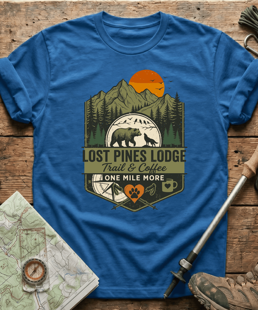 Lost Pines Lodge Trail And Coffee T-shirt