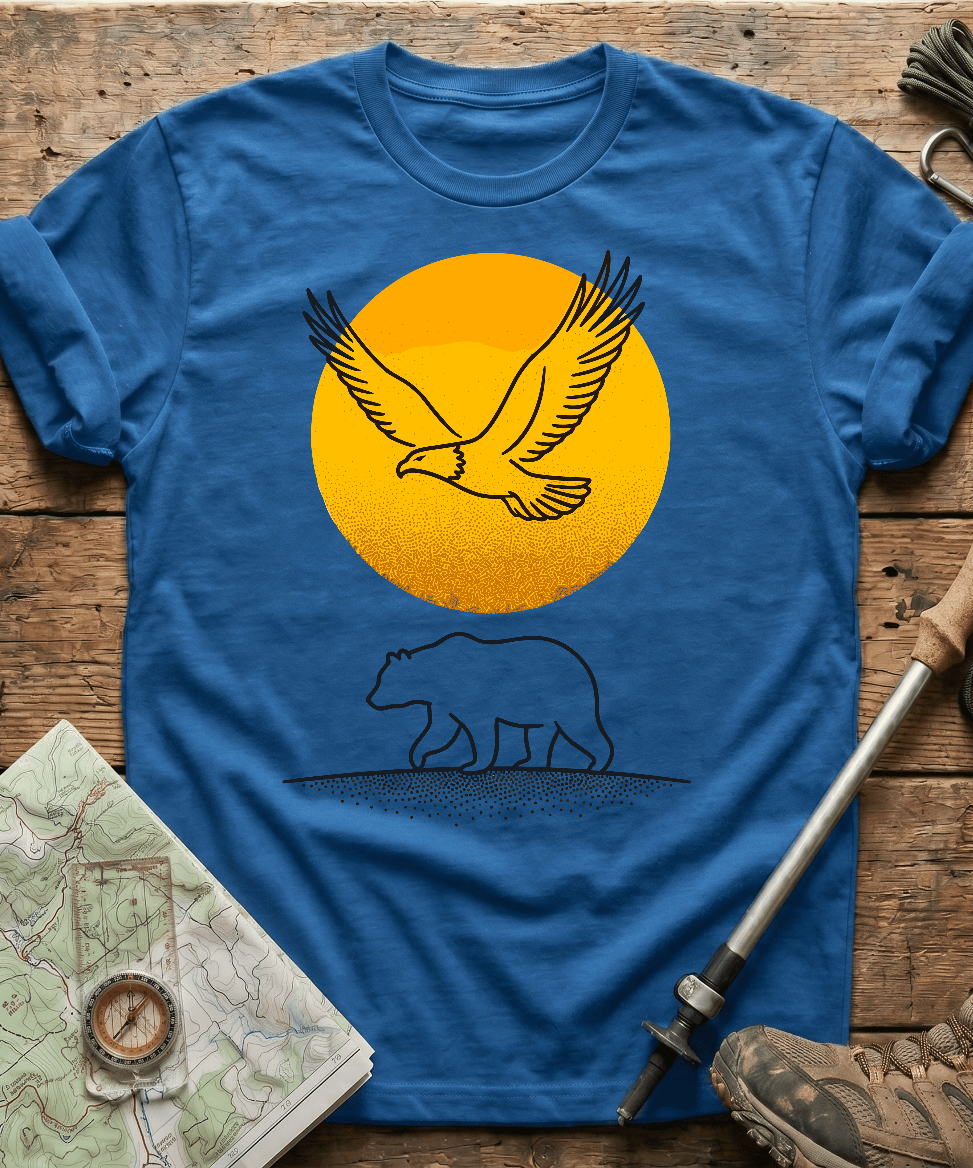 Golden Sun Eagle & Bear T-Shirt