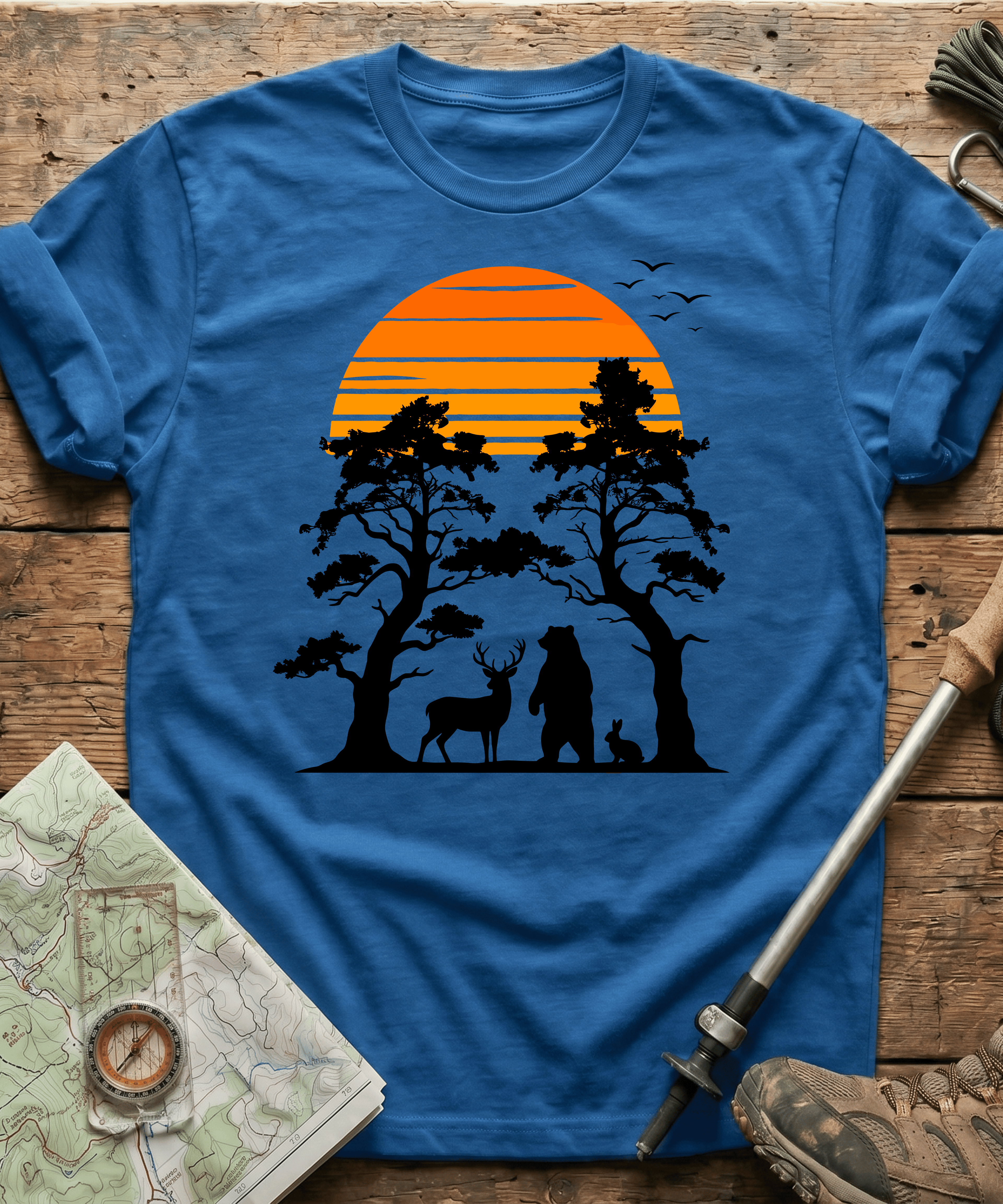 Retro Forest Sunset T-Shirt