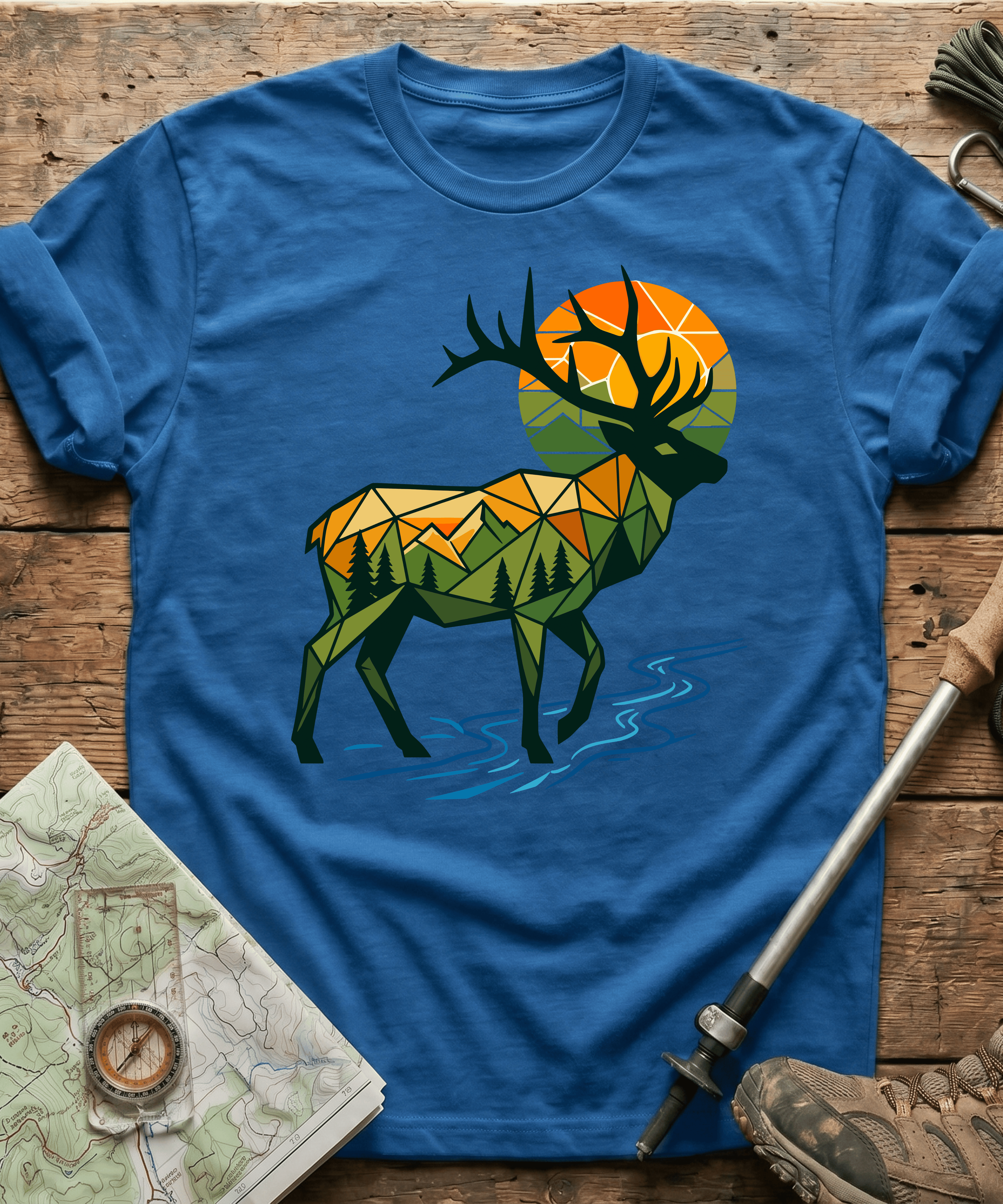 Geometric Elk Wilderness T-Shirt