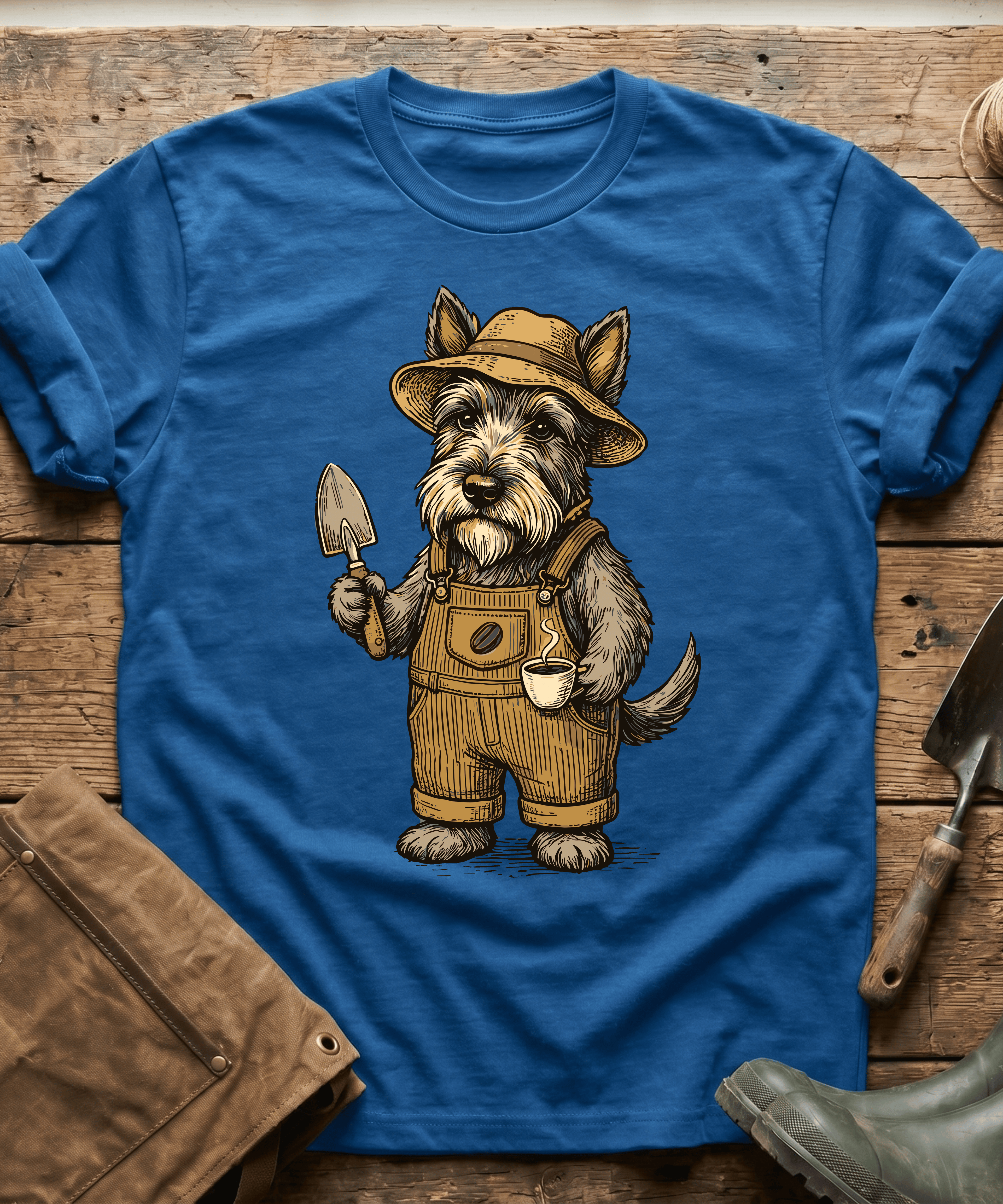 Vintage Gardening Dog Character T-Shirt
