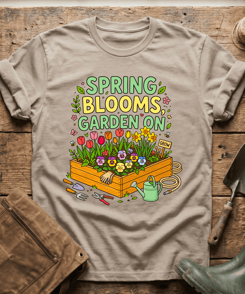Spring Blooms Garden On T-Shirt