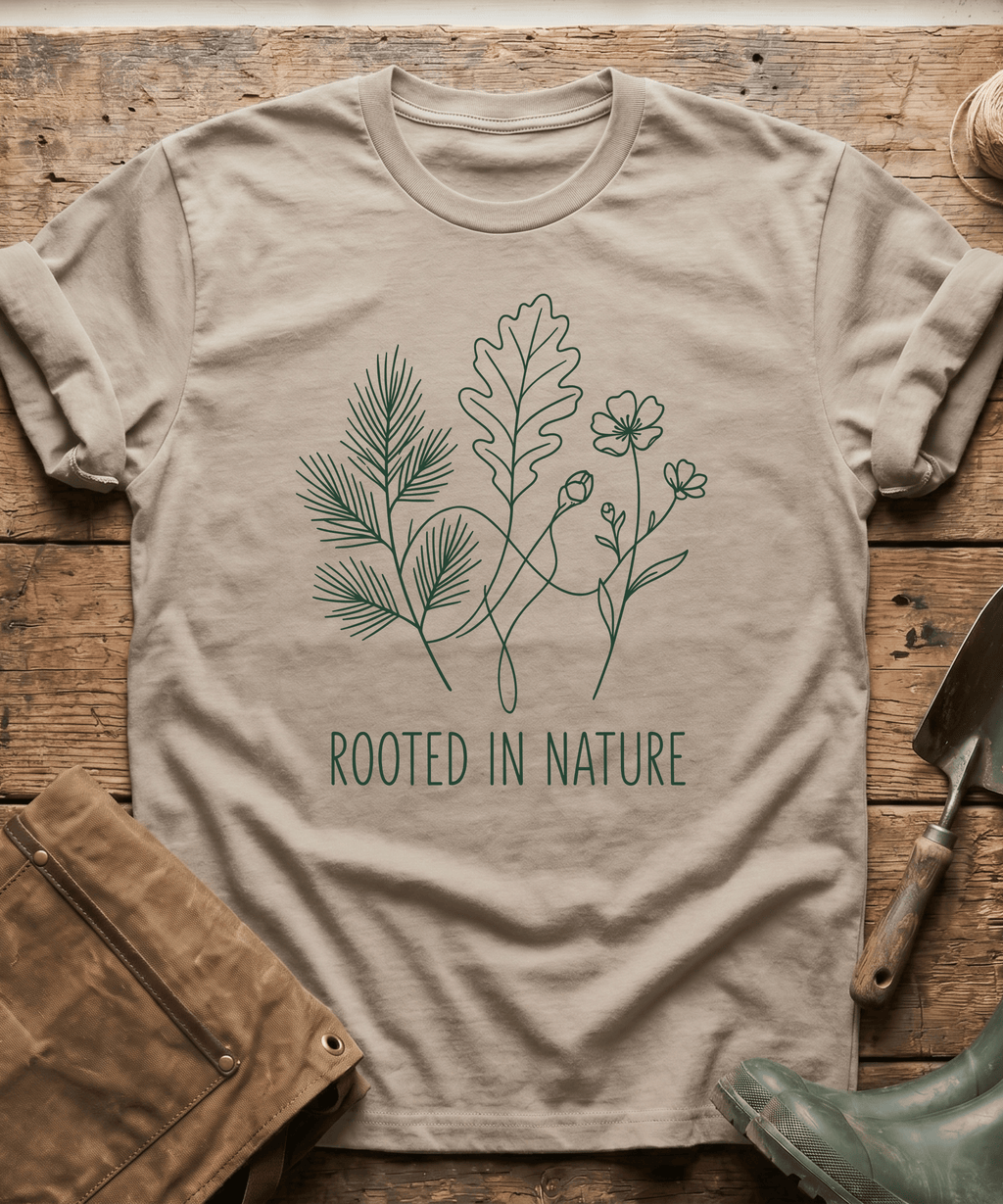 Minimalist Rooted In Nature Wildflowers T-Shirt