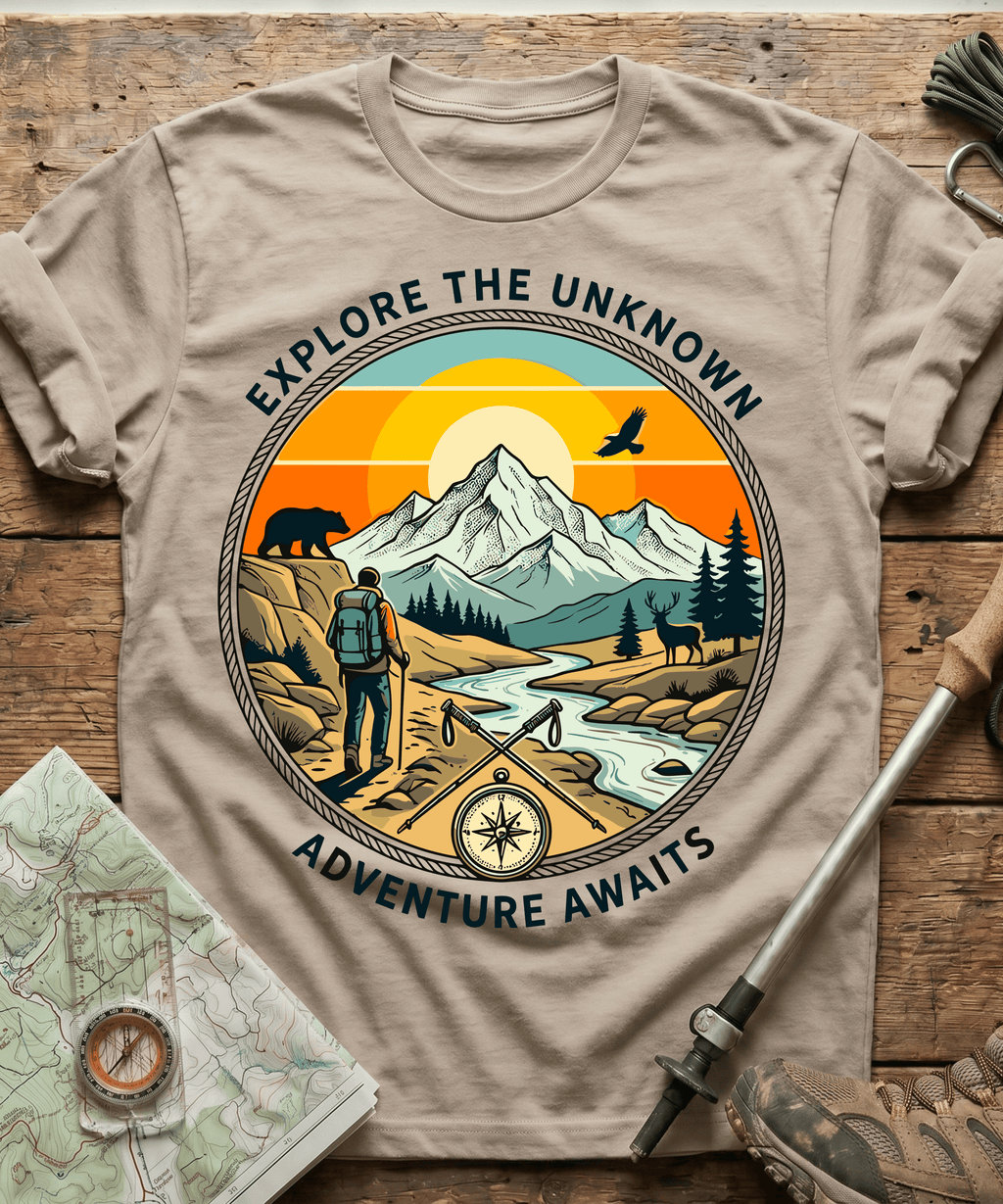 Explore The Unknown Adventure Awaits T-shirt