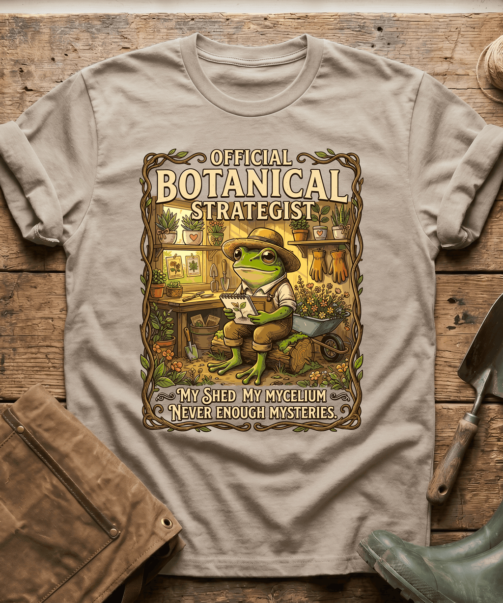 Official Botanical Strategist Frog Gardener T-Shirt