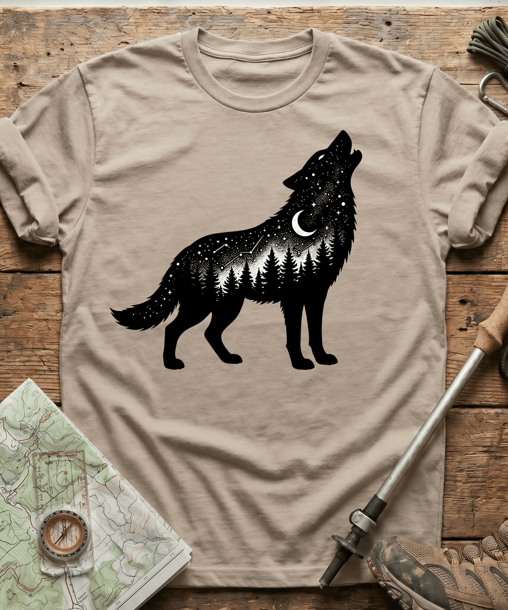 Starry Night Constellation Wolf T-Shirt