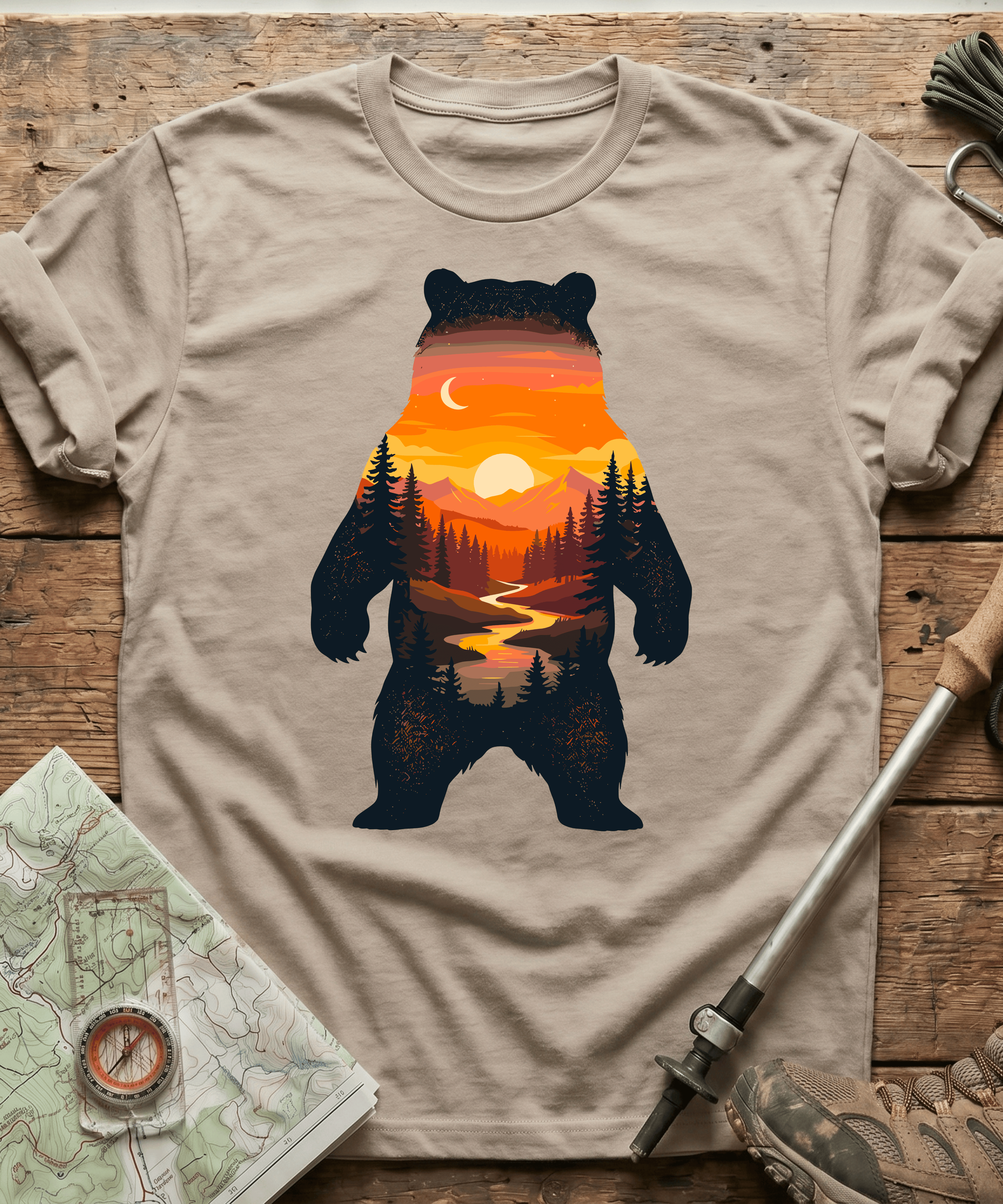 Mountain River Bear T-Shirt