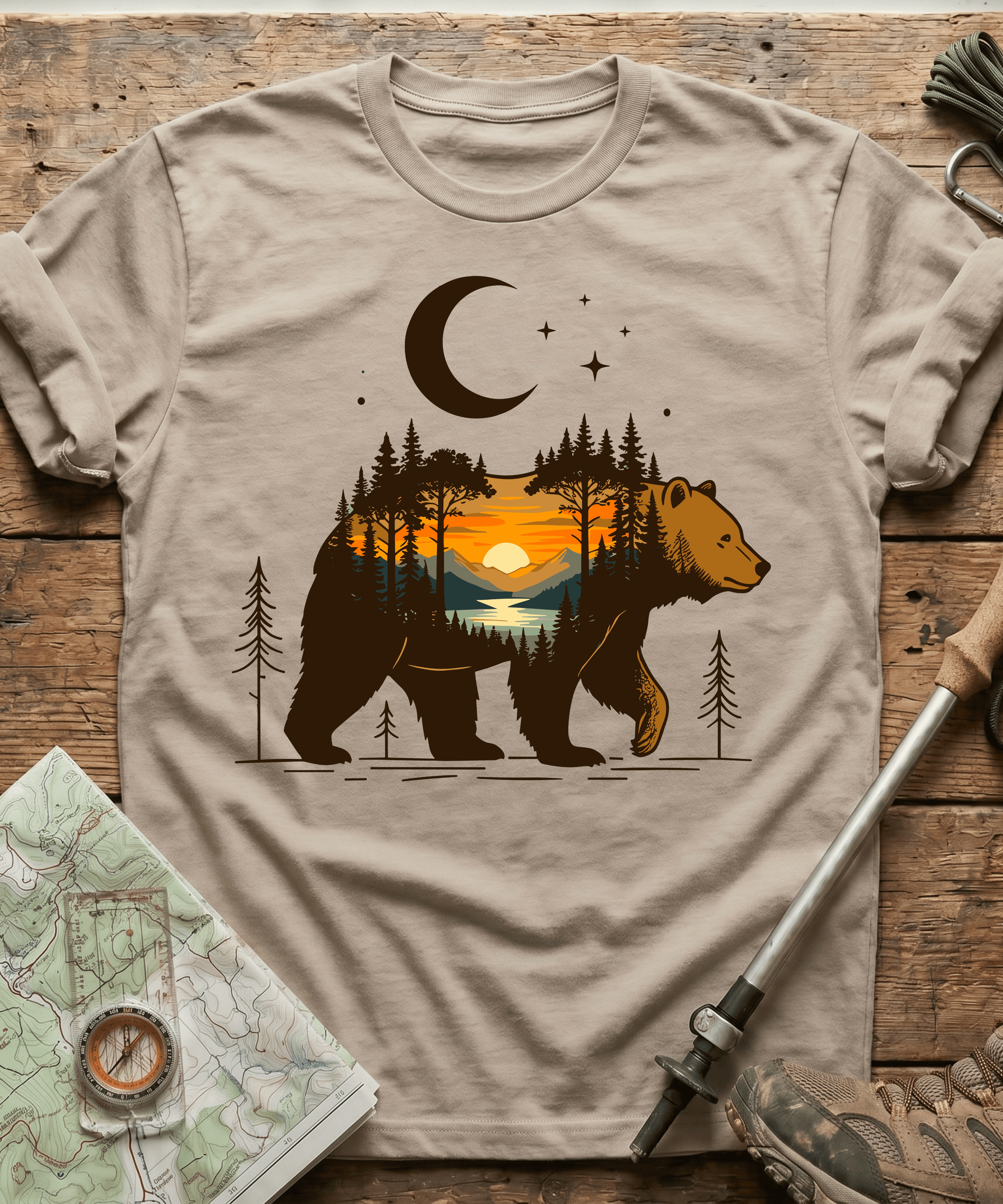 Wilderness Bear Sunset T-Shirt
