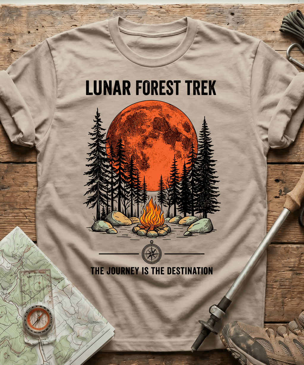 Lunar Forest Trek The Journey Is The Destination T-shirt