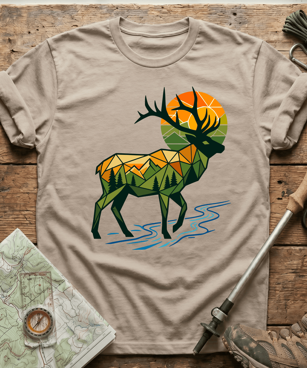 Geometric Elk Wilderness T-Shirt