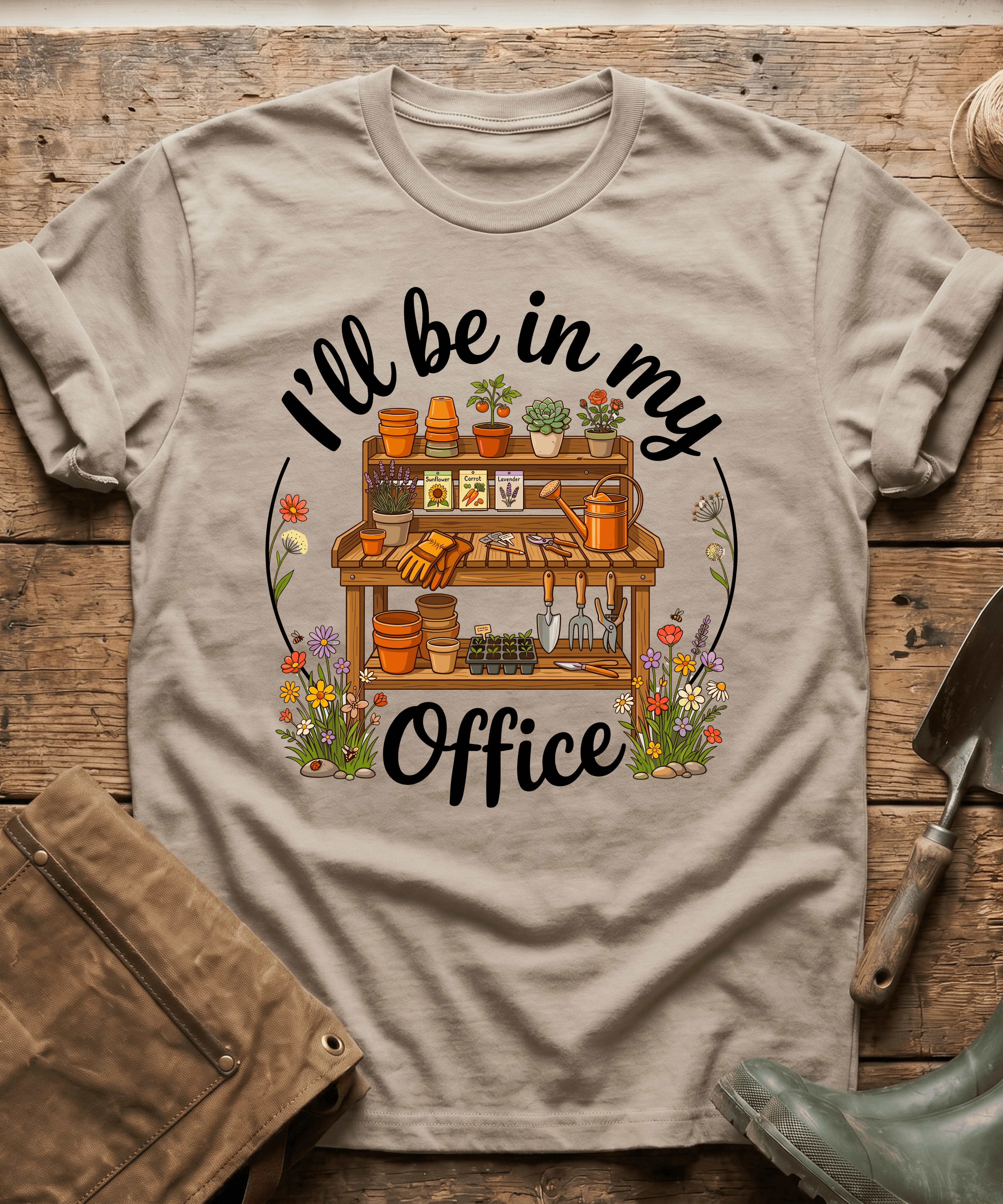 Cozy Garden Potting Bench T-Shirt