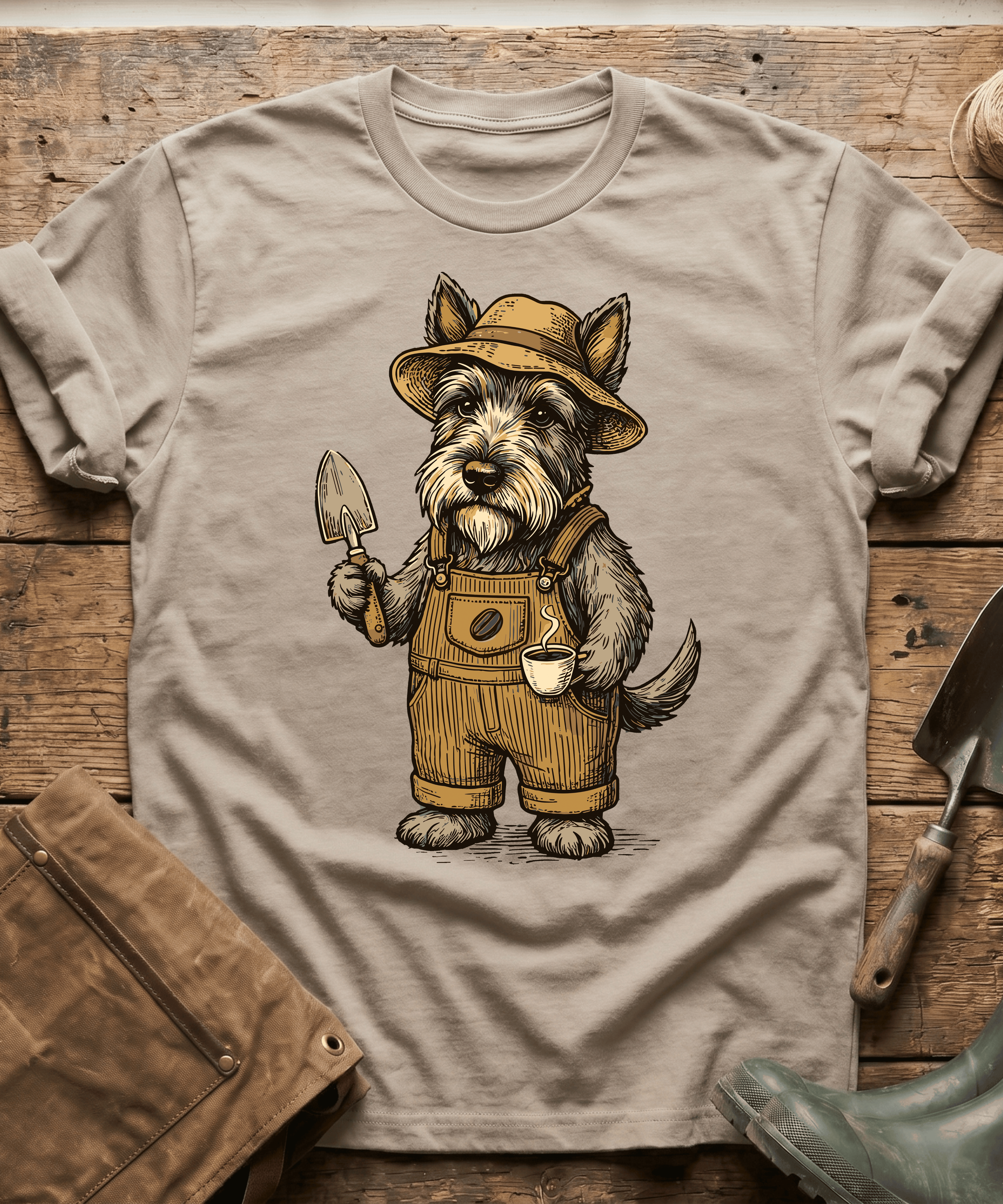 Vintage Gardening Dog Character T-Shirt
