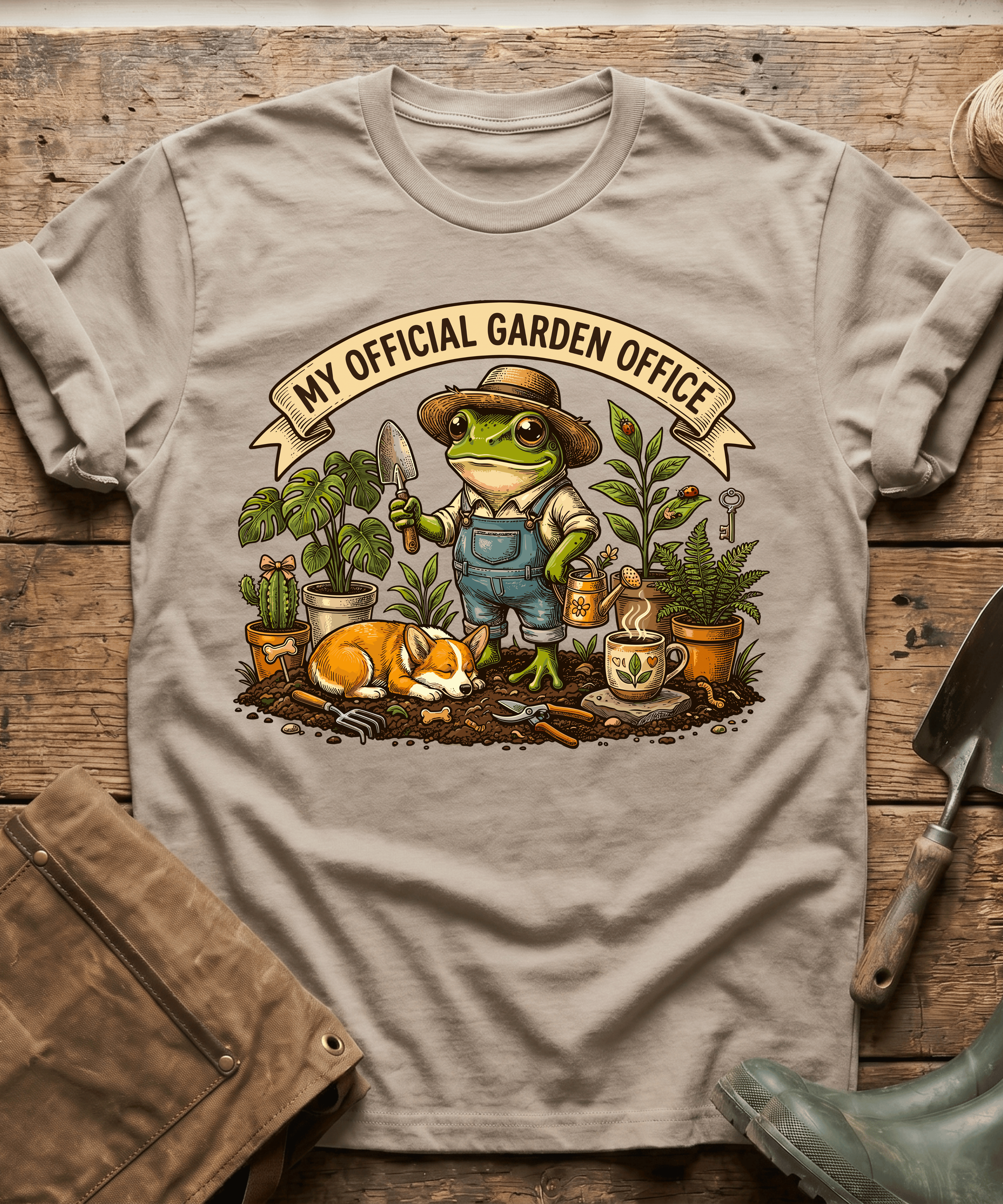 My Official Garden Office Frog Corgi T-Shirt