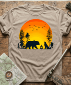 Wildlife Campfire Howling Wolf T-Shirt