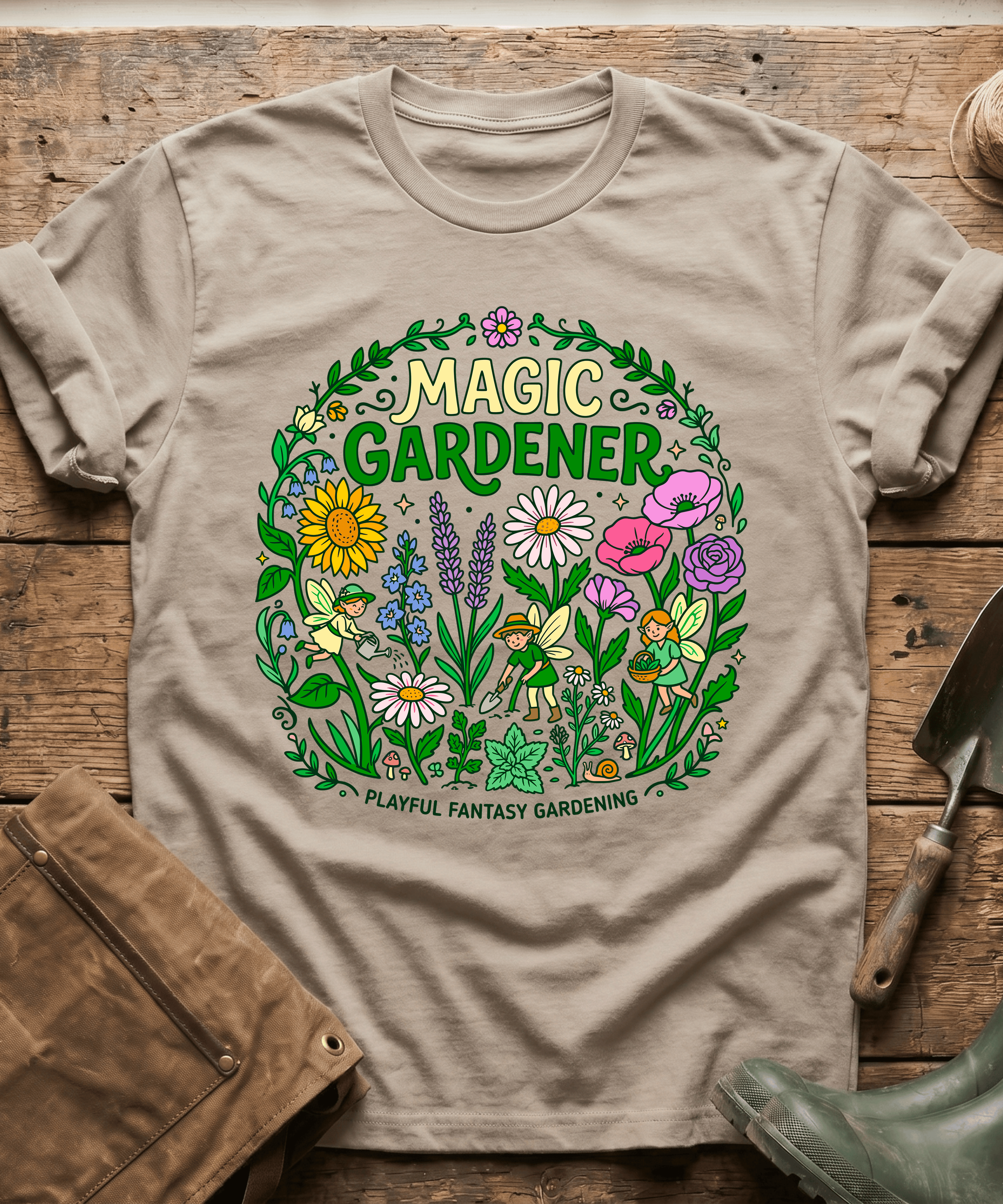 Magic Gardener Playful Fantasy Gardening T-Shirt