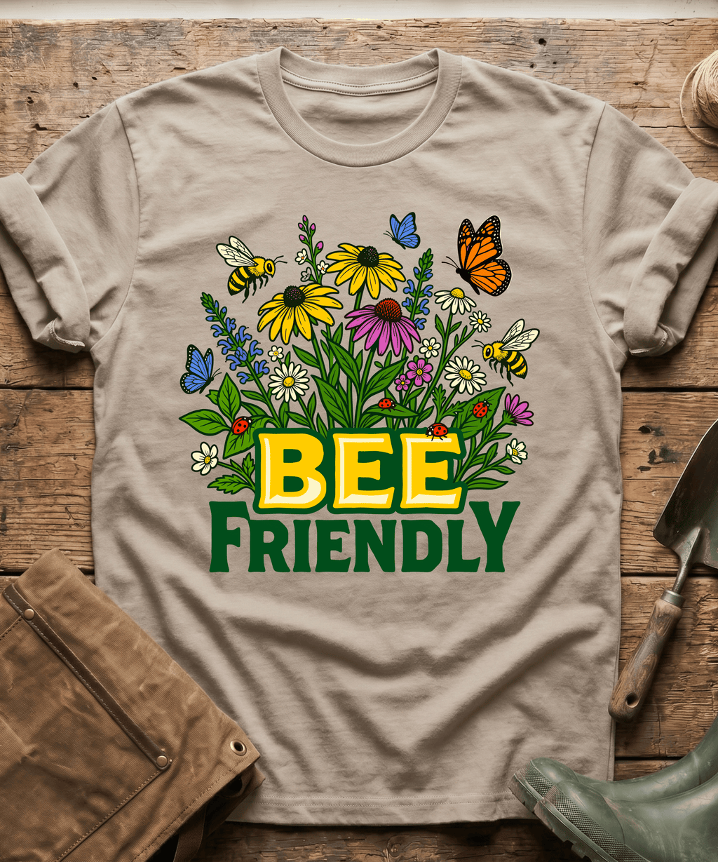 Bee Friendly Wildflowers Gardening T-Shirt